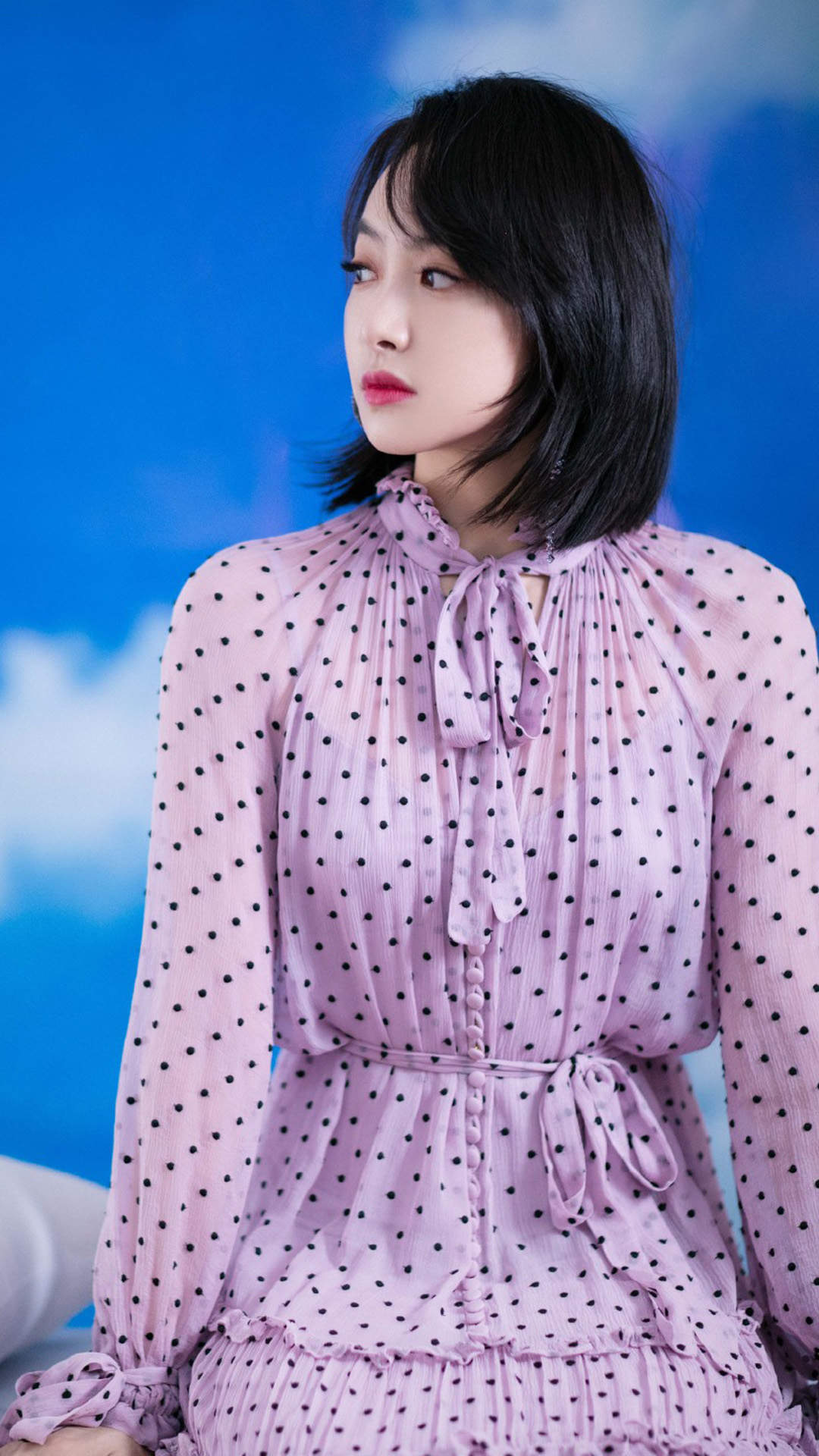 山东省青岛女演员宋茜妩媚动人写真桌面壁纸图片