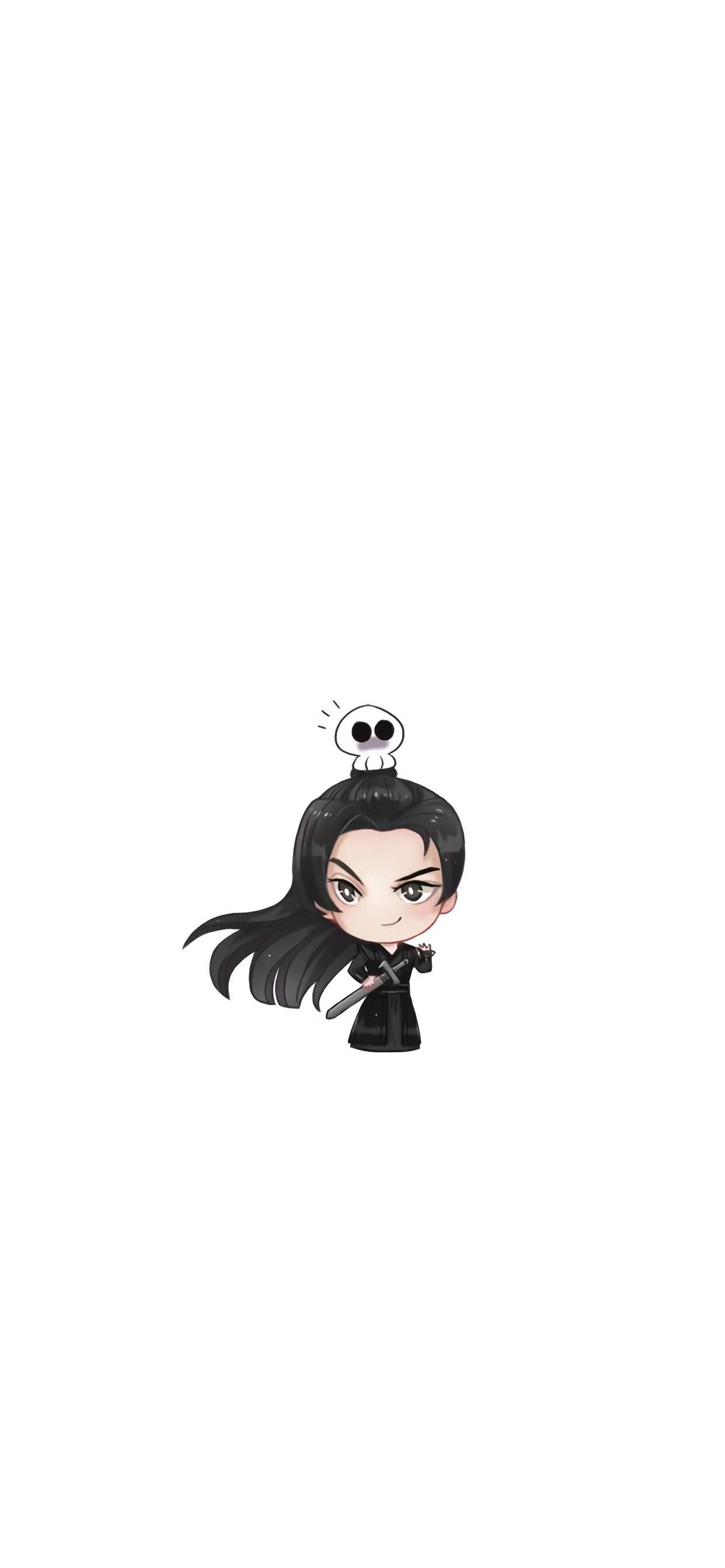陈情令卡通人物插画高清手机壁纸图片