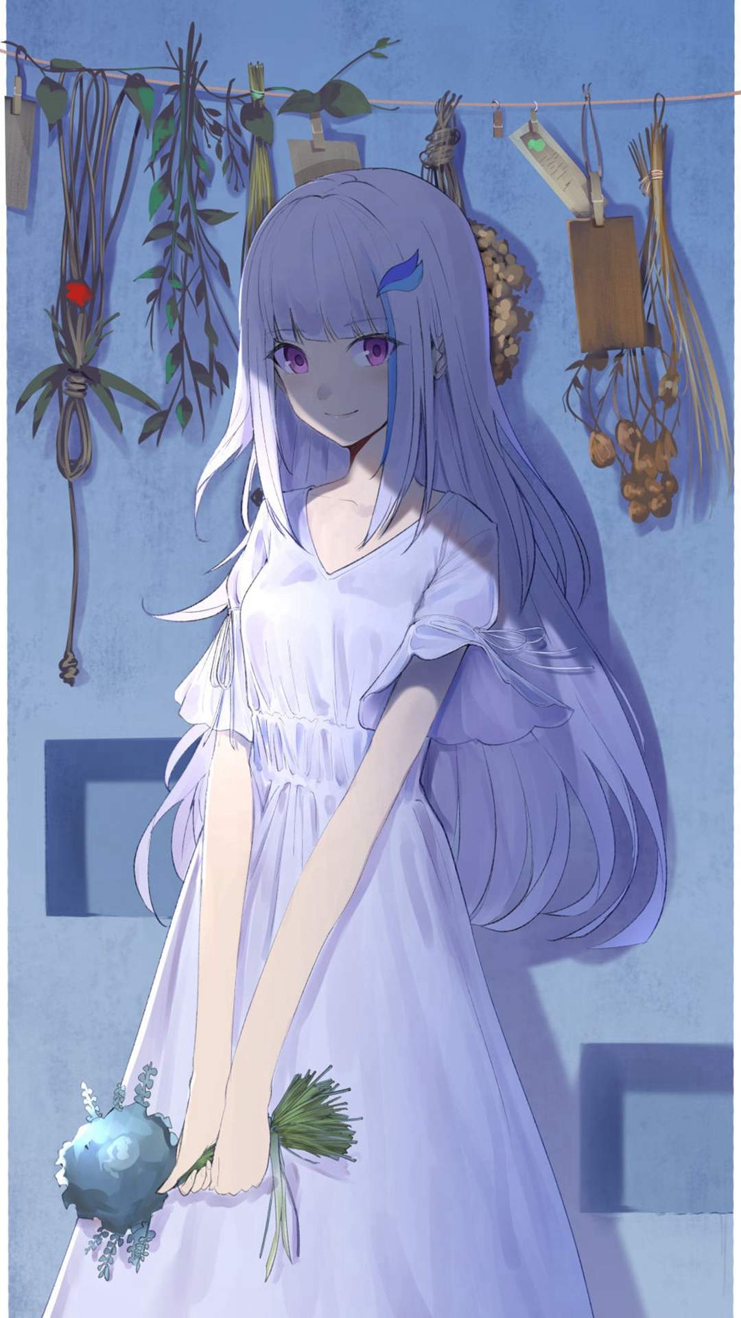 甜美治愈动漫少女手机壁纸图片