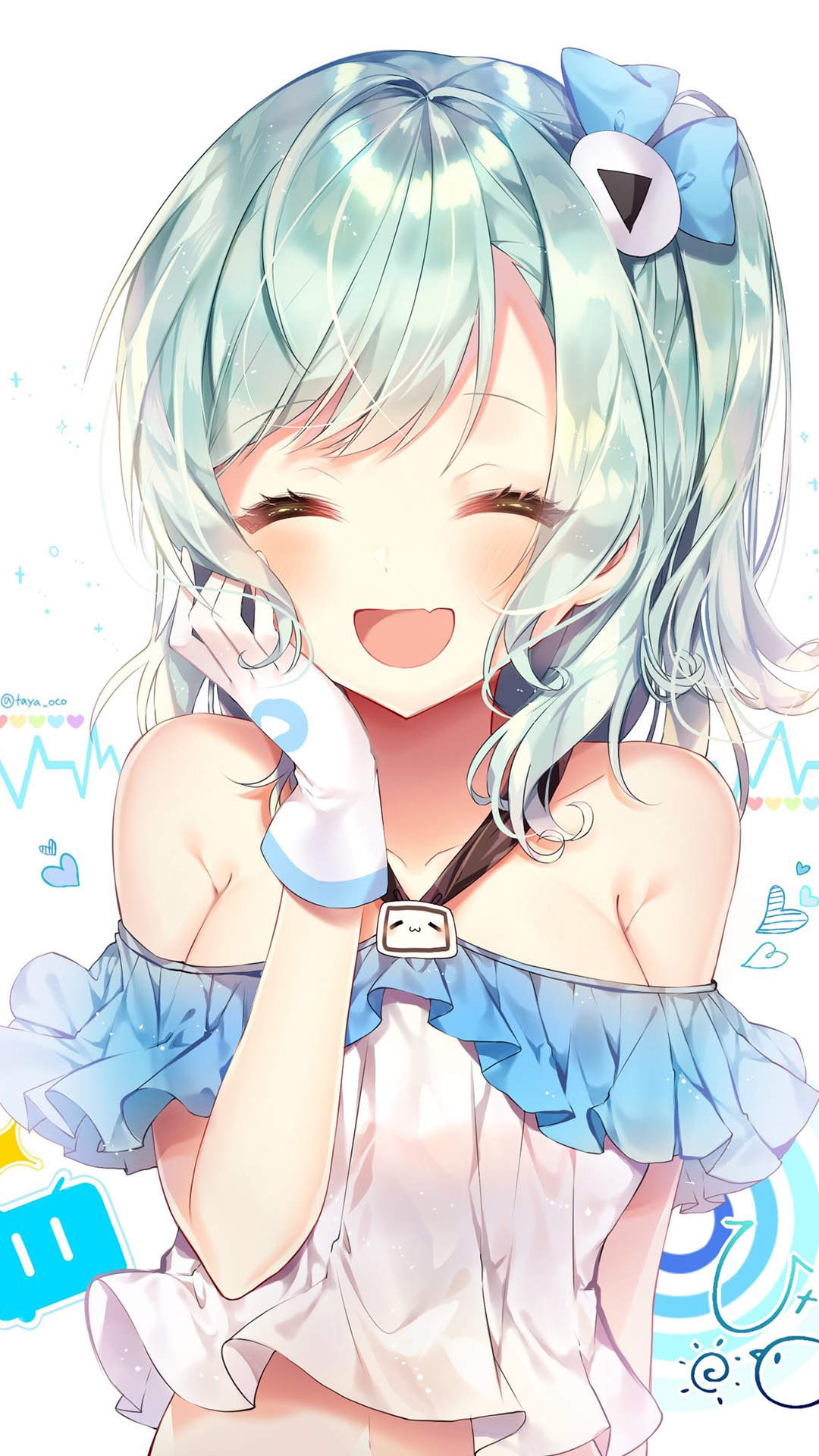 甜美治愈动漫少女手机壁纸图片