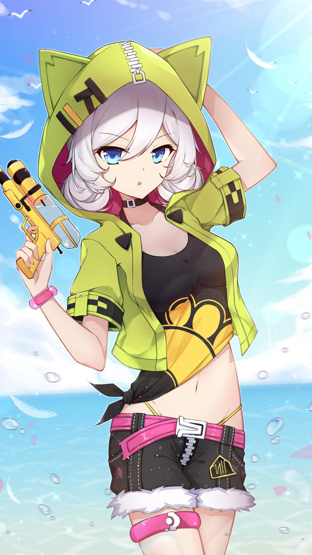 超短裙动漫少女手机壁纸图片