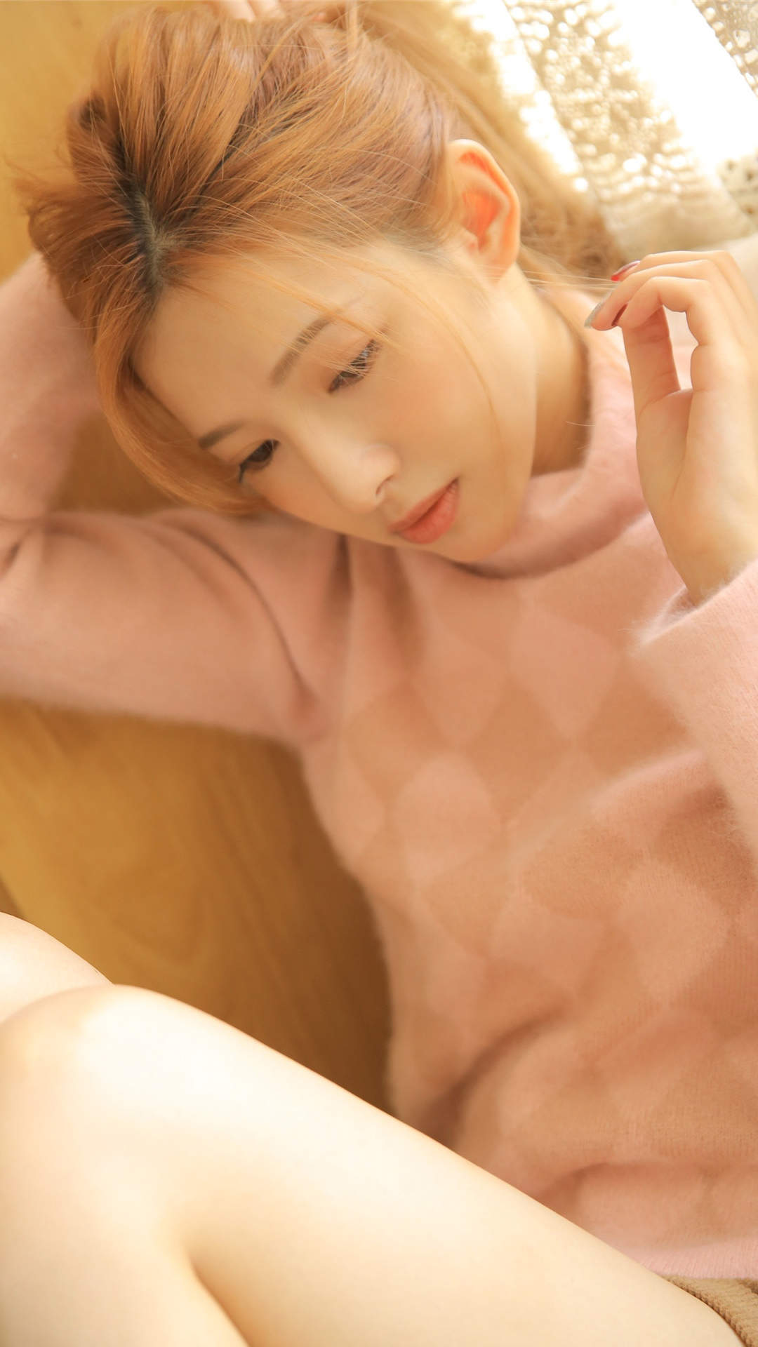 甜美蕾丝美女手机壁纸图片