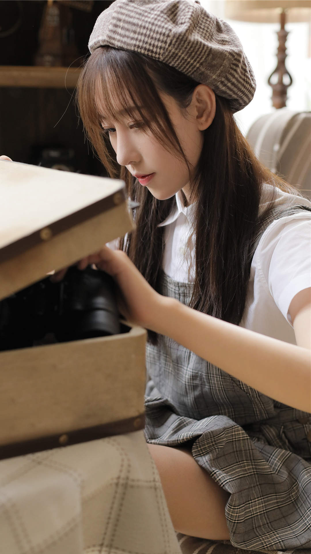 甜美蕾丝美女手机壁纸图片