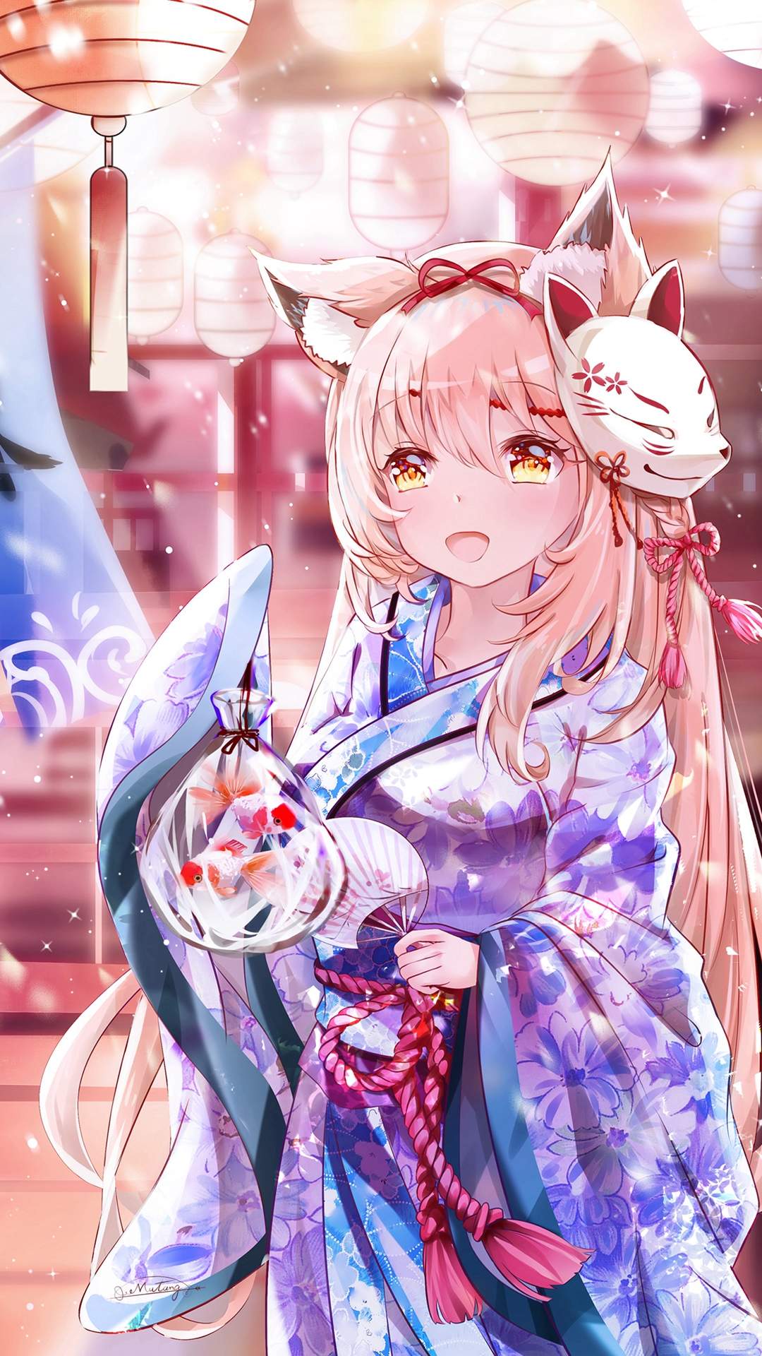 精致唯美动漫美女手机壁纸图片