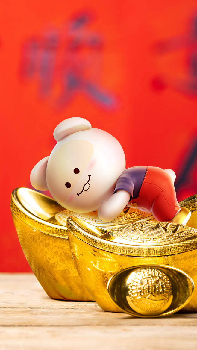 笨笨鼠2020春节主题手机壁纸图片