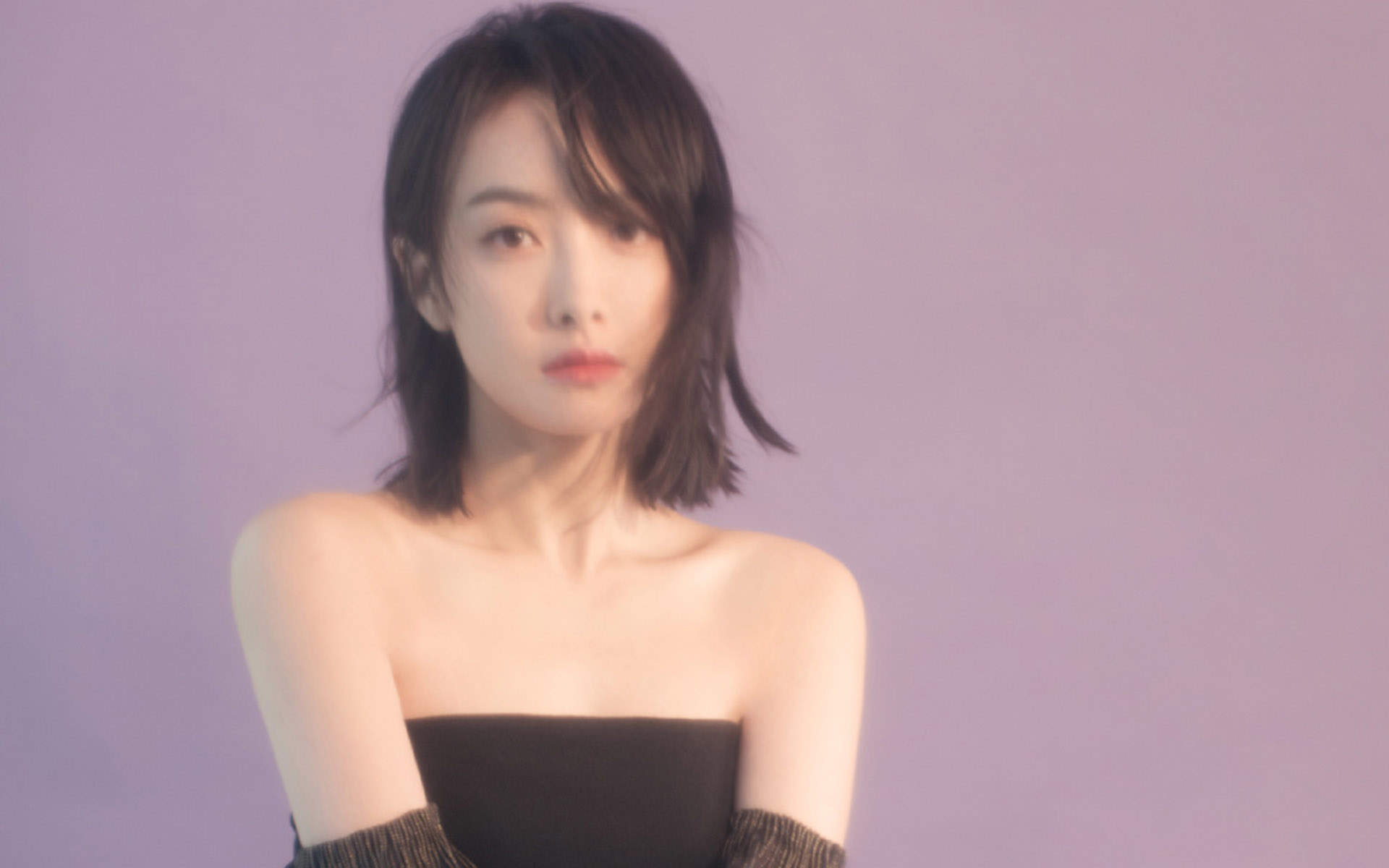 山东省青岛女演员宋茜妩媚动人写真桌面壁纸图片