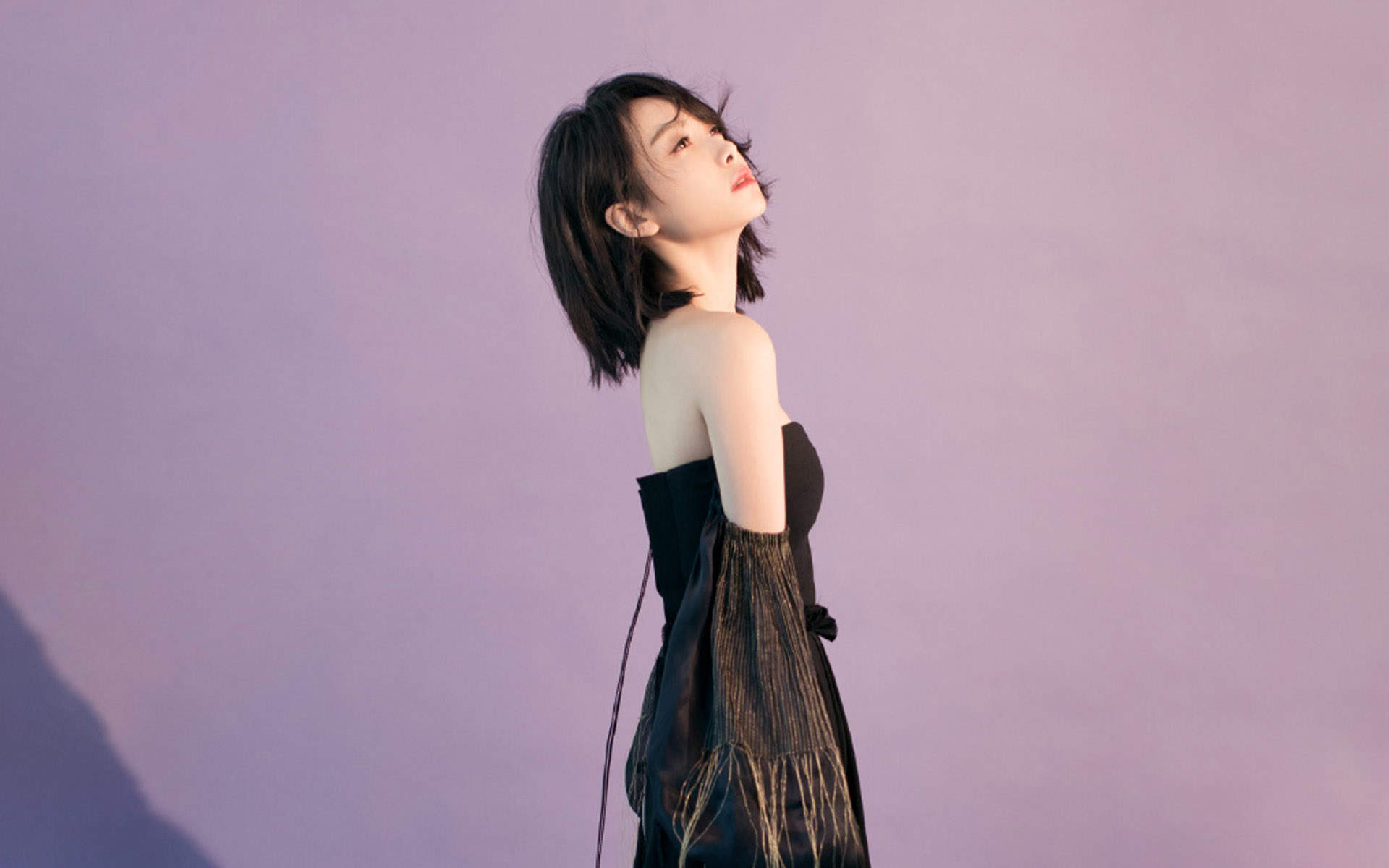 山东省青岛女演员宋茜妩媚动人写真桌面壁纸图片