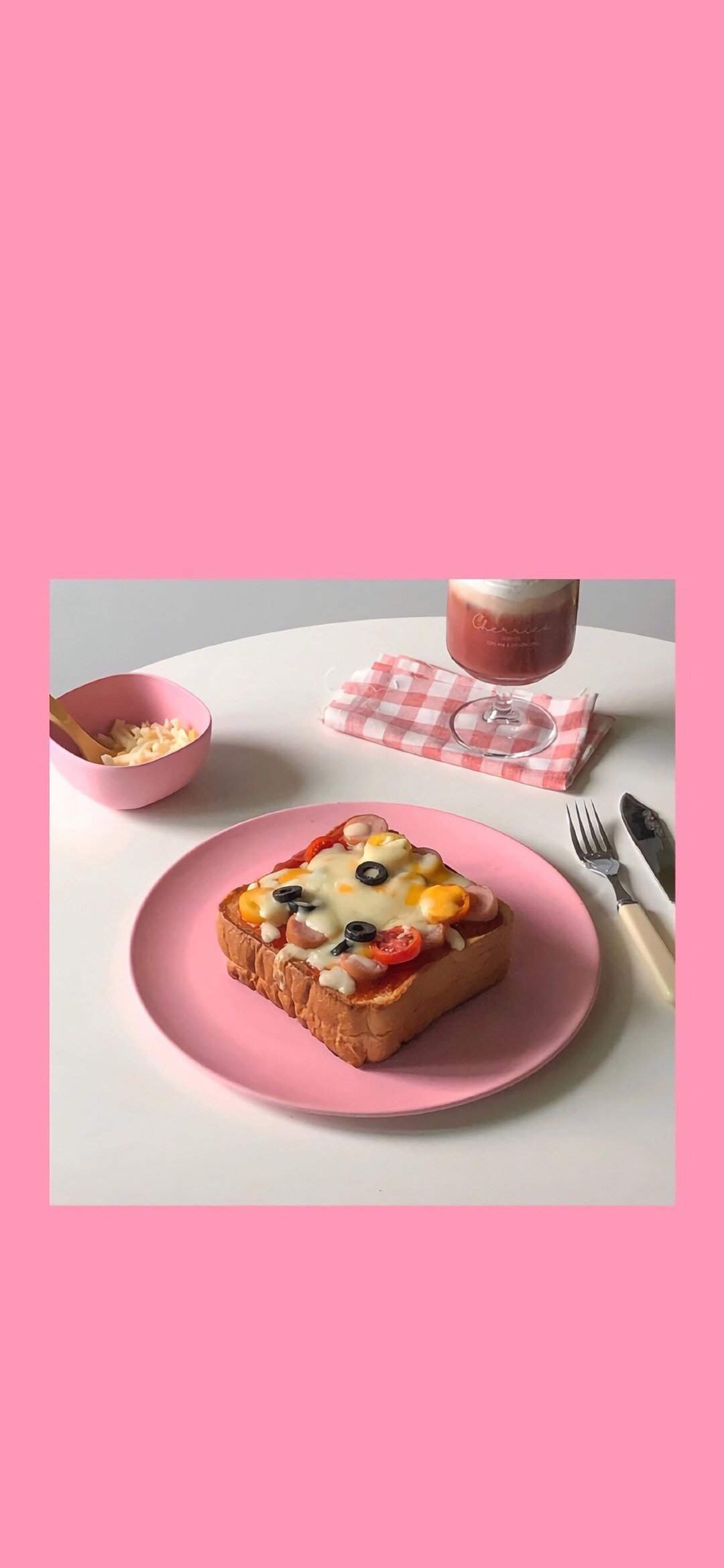 粉色少女心美食高清手机壁纸图片