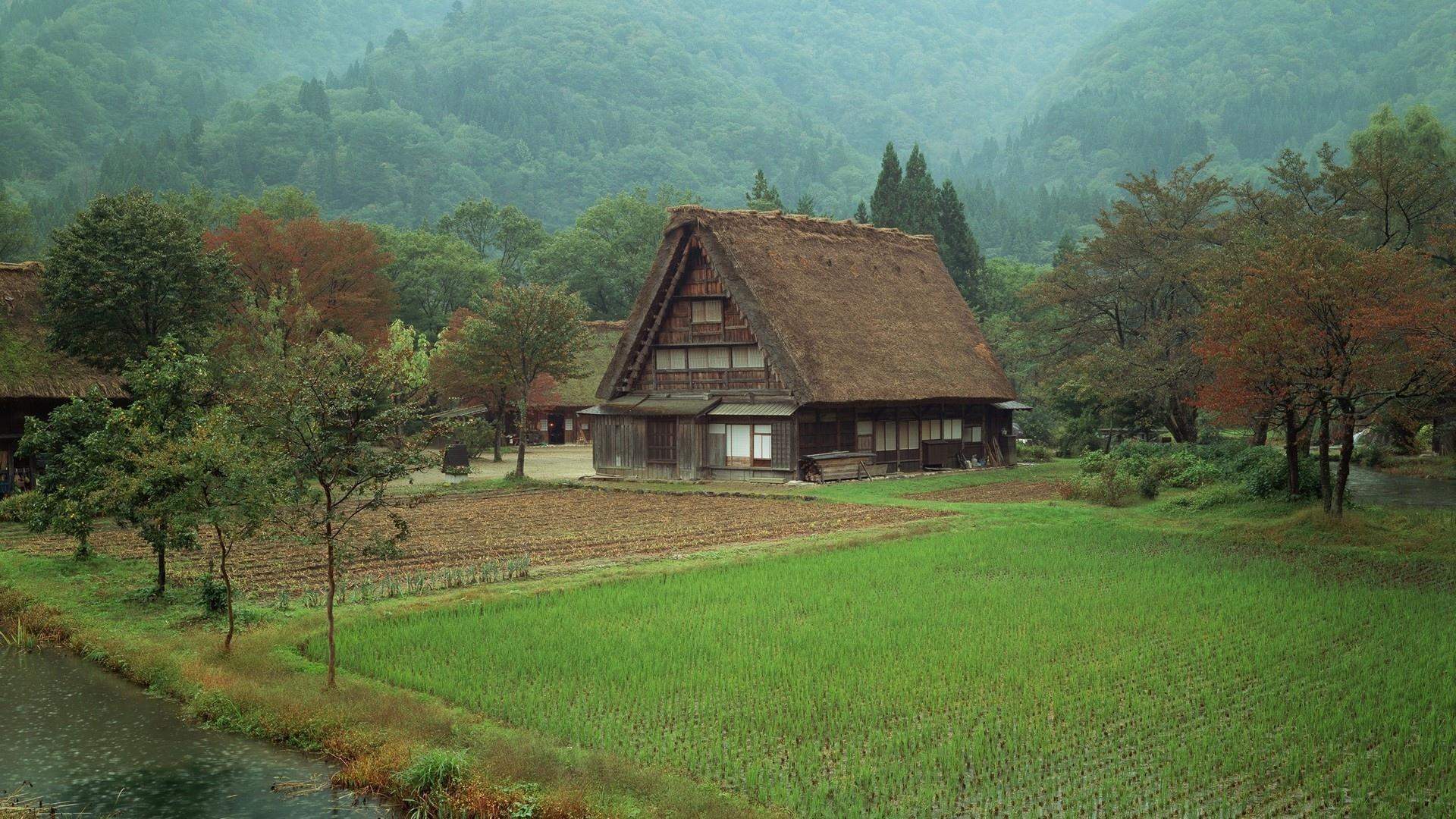 清新乡村田园风光高清桌面壁纸图片
