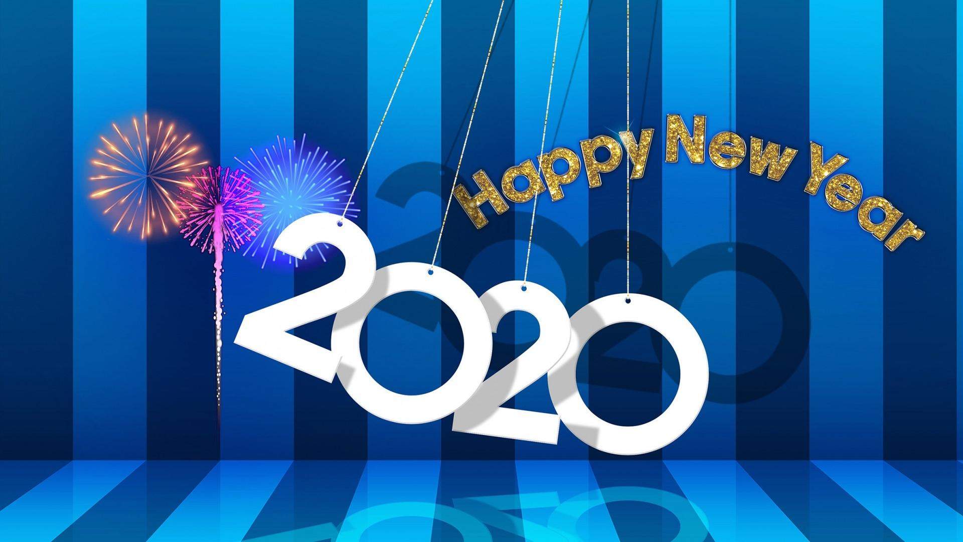 2020年创意艺术字体桌面壁纸图片