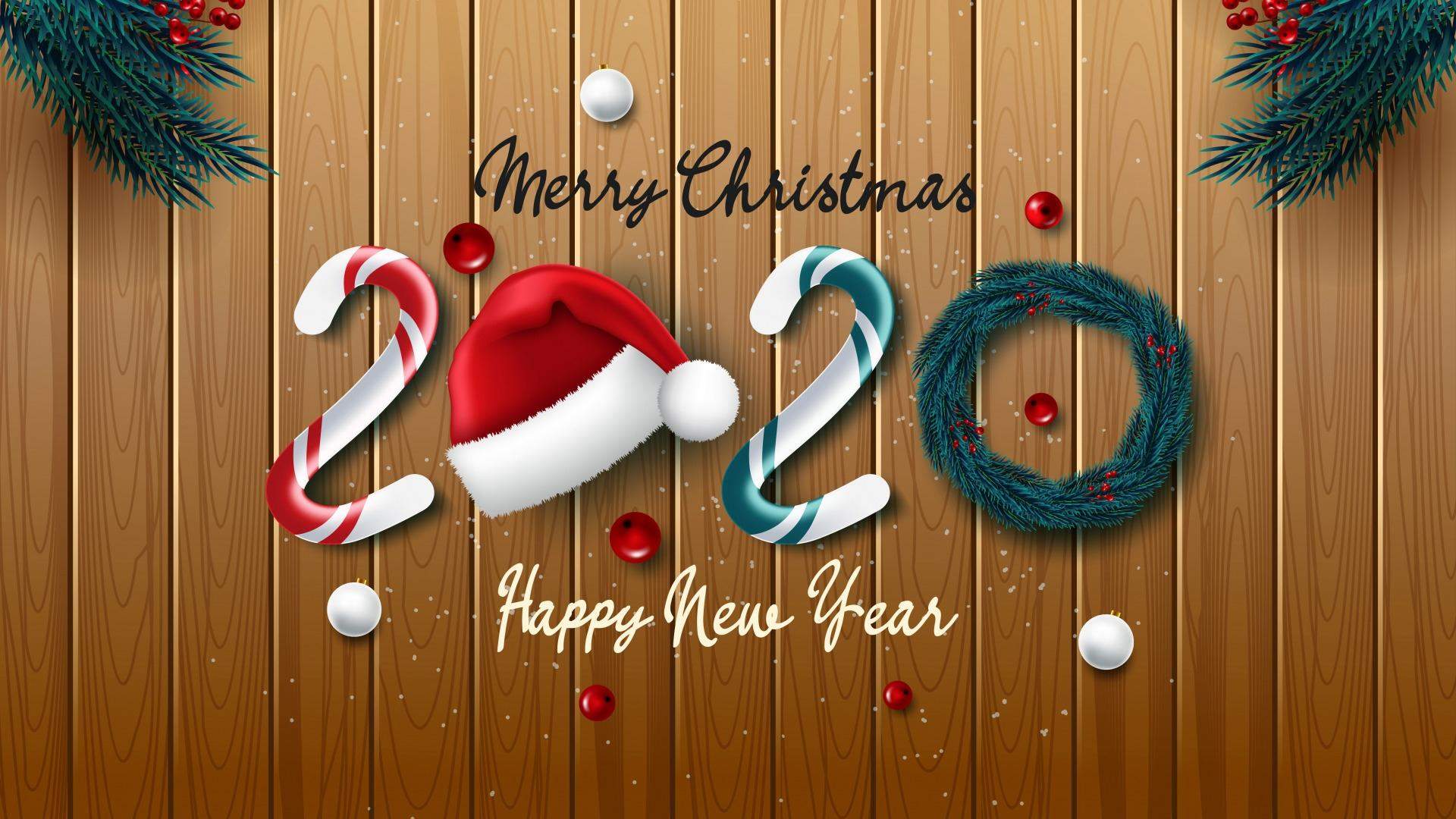 2020新年快乐手机壁纸图片