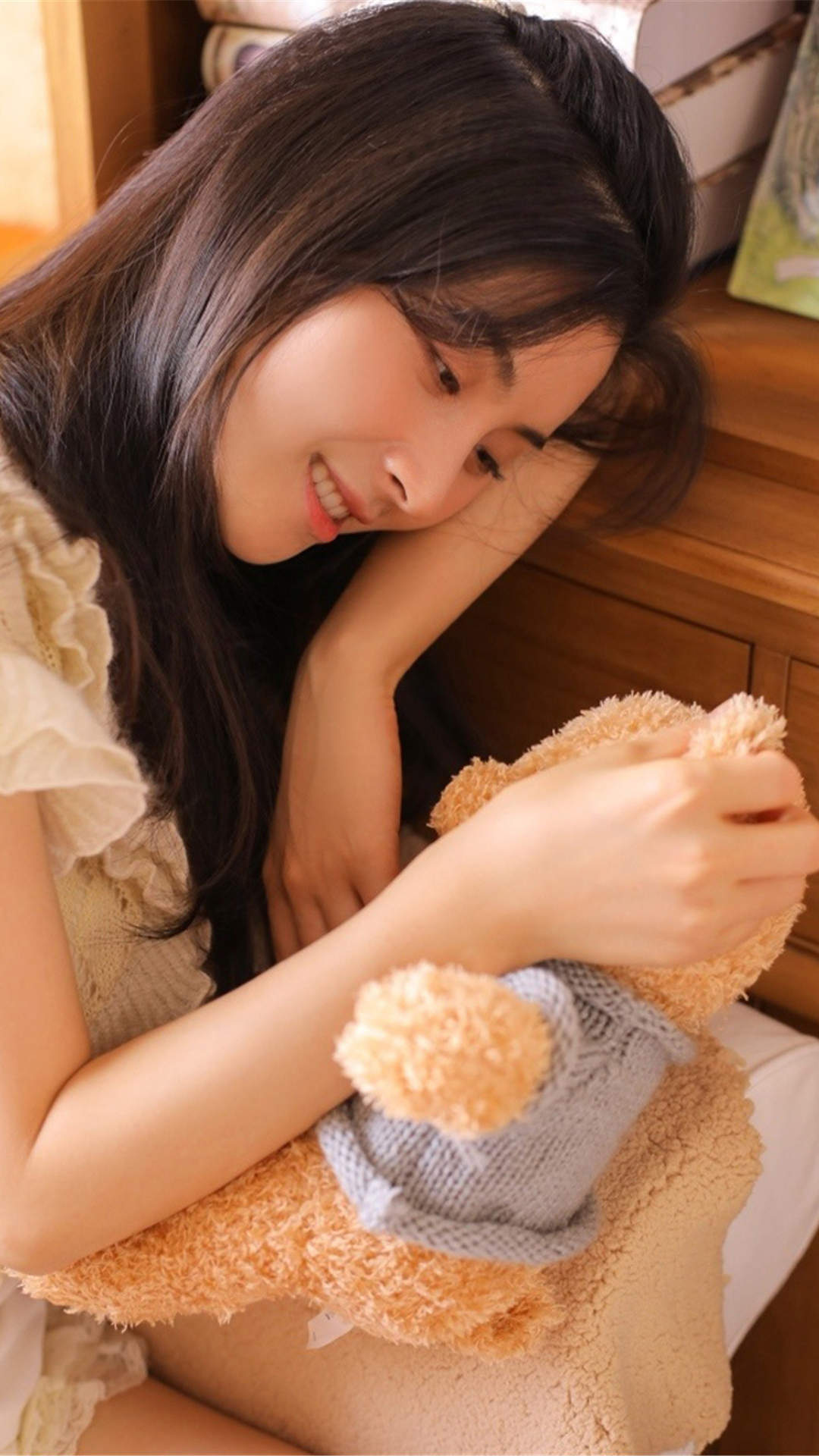 甜美蕾丝美女手机壁纸图片