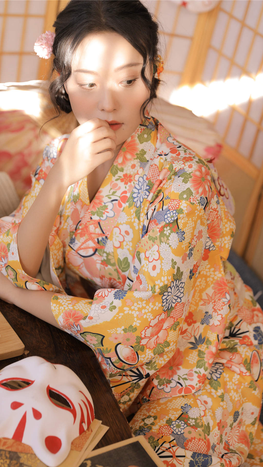 甜美蕾丝美女手机壁纸图片