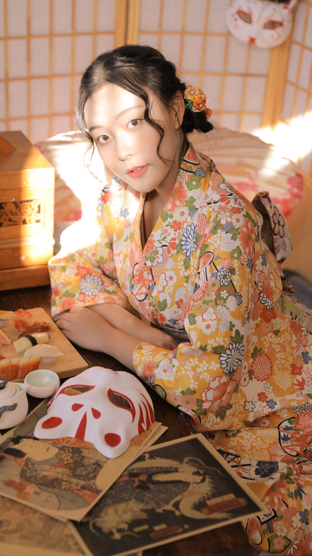甜美蕾丝美女手机壁纸图片