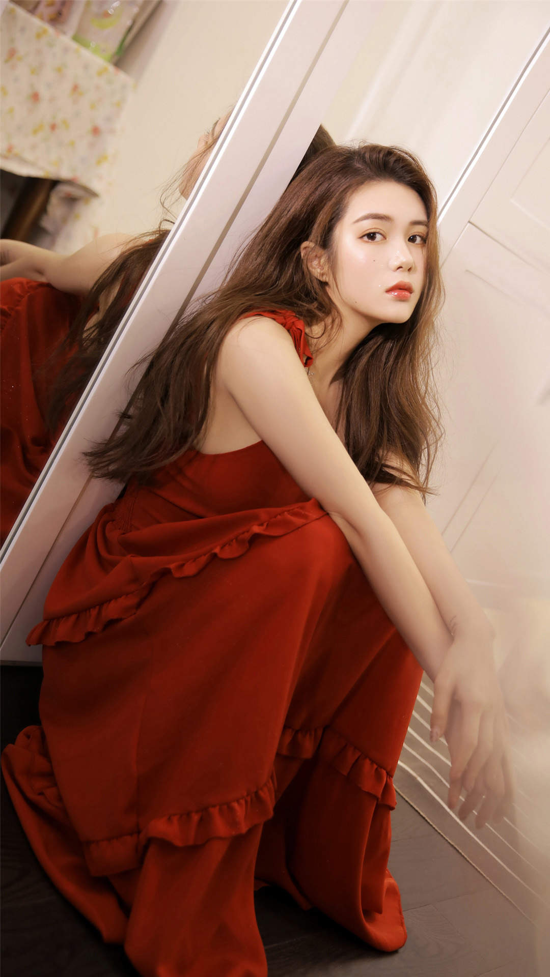 甜美蕾丝美女手机壁纸图片