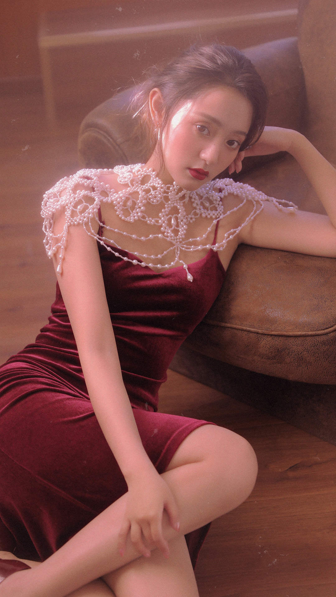 甜美蕾丝美女手机壁纸图片