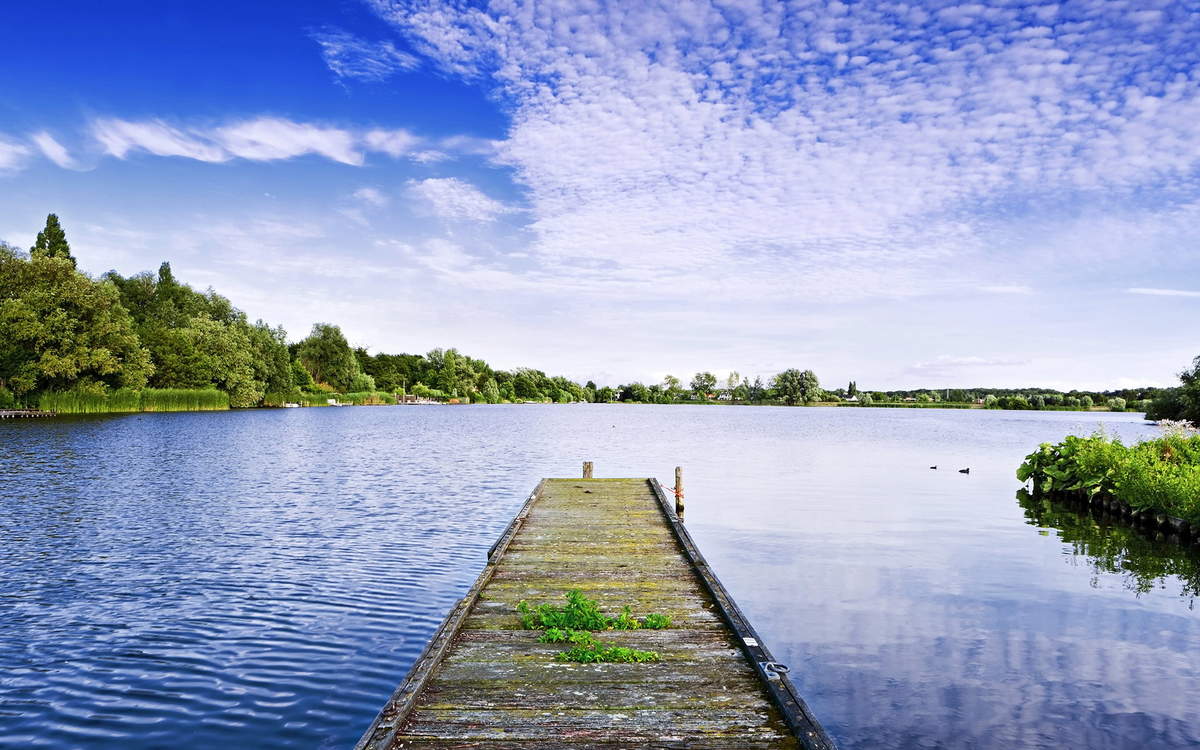 清新自然的山水树林风景图片桌面壁纸图片