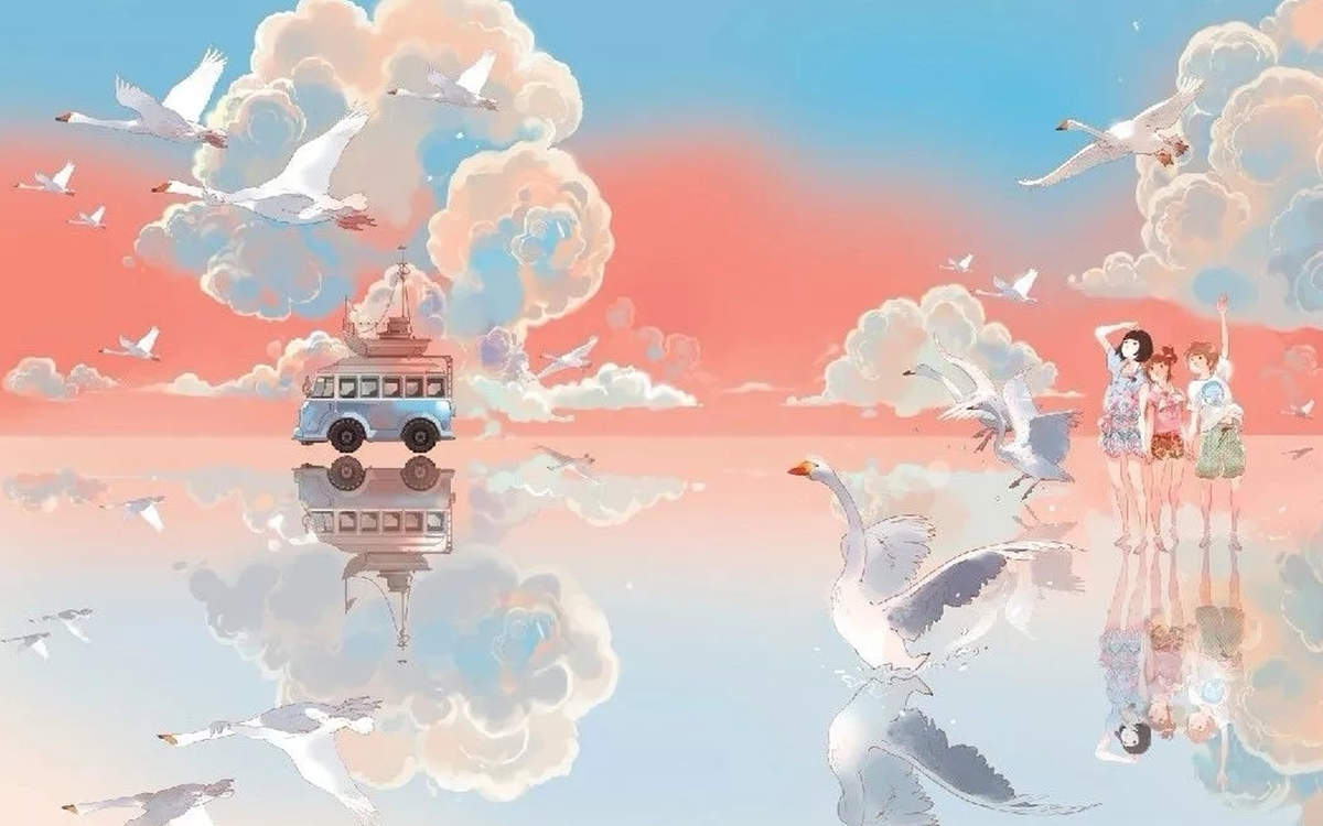 文艺动漫插画电脑桌面壁纸图片