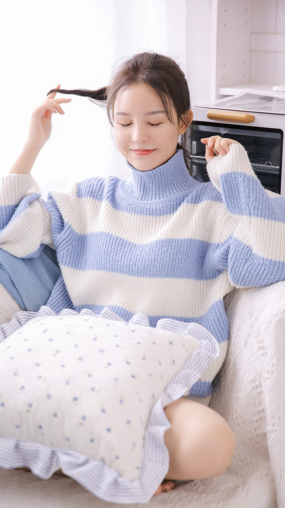 毛衣长腿美女手机壁纸图片