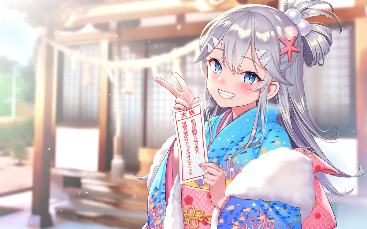 好看的长卷发动漫少女图片桌面壁纸图片