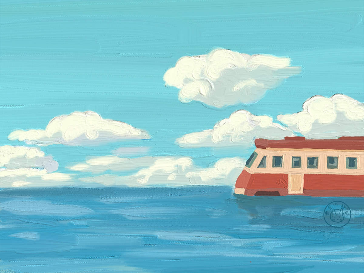 小清新油画iPad壁纸图片