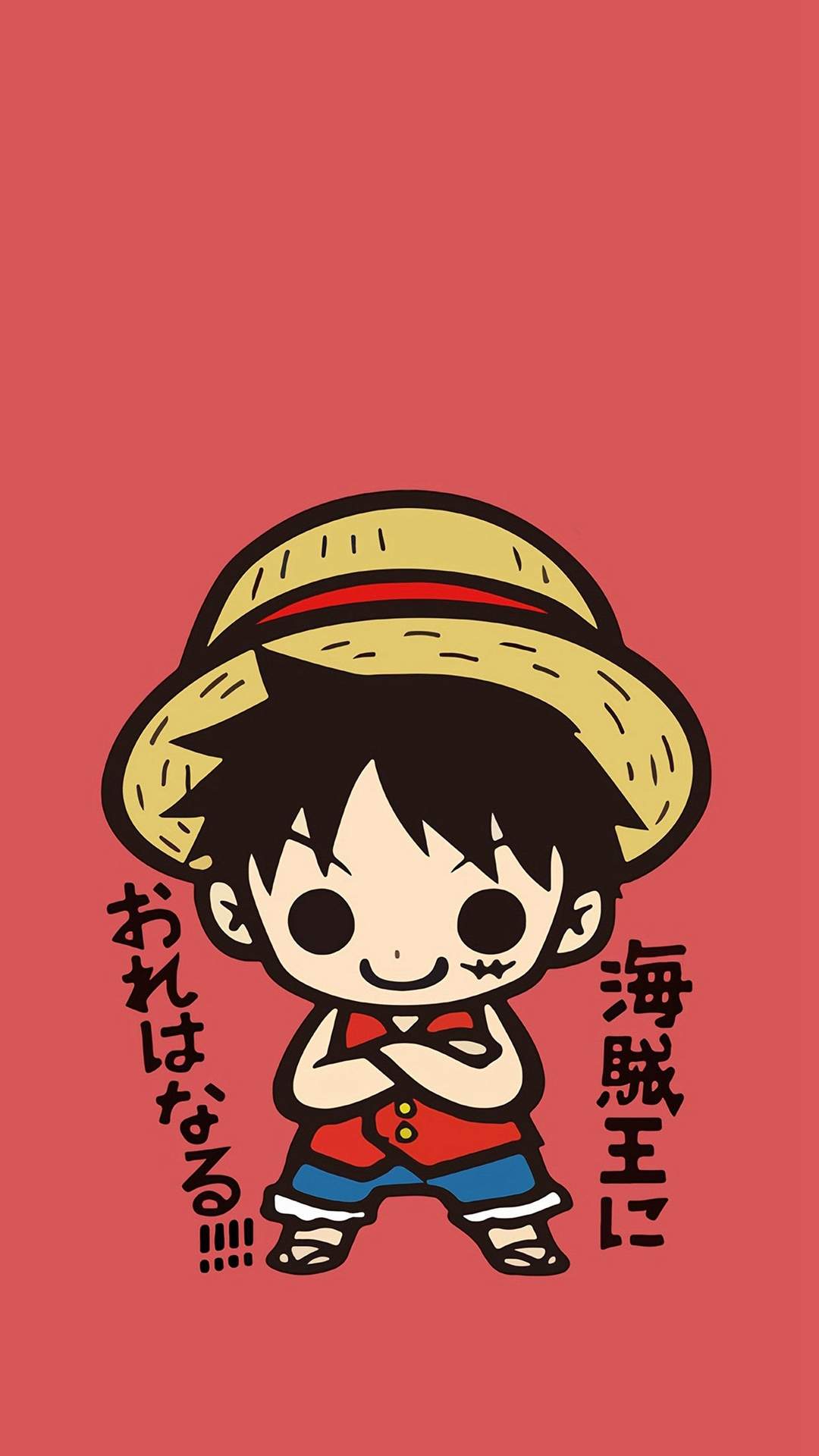 海贼王卡通手绘插画手机壁纸图片