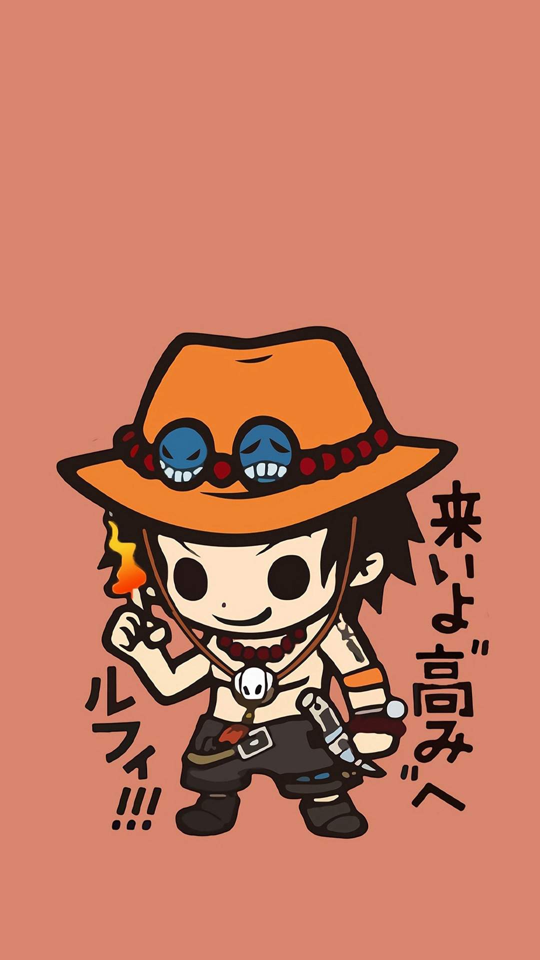 海贼王卡通手绘插画手机壁纸图片
