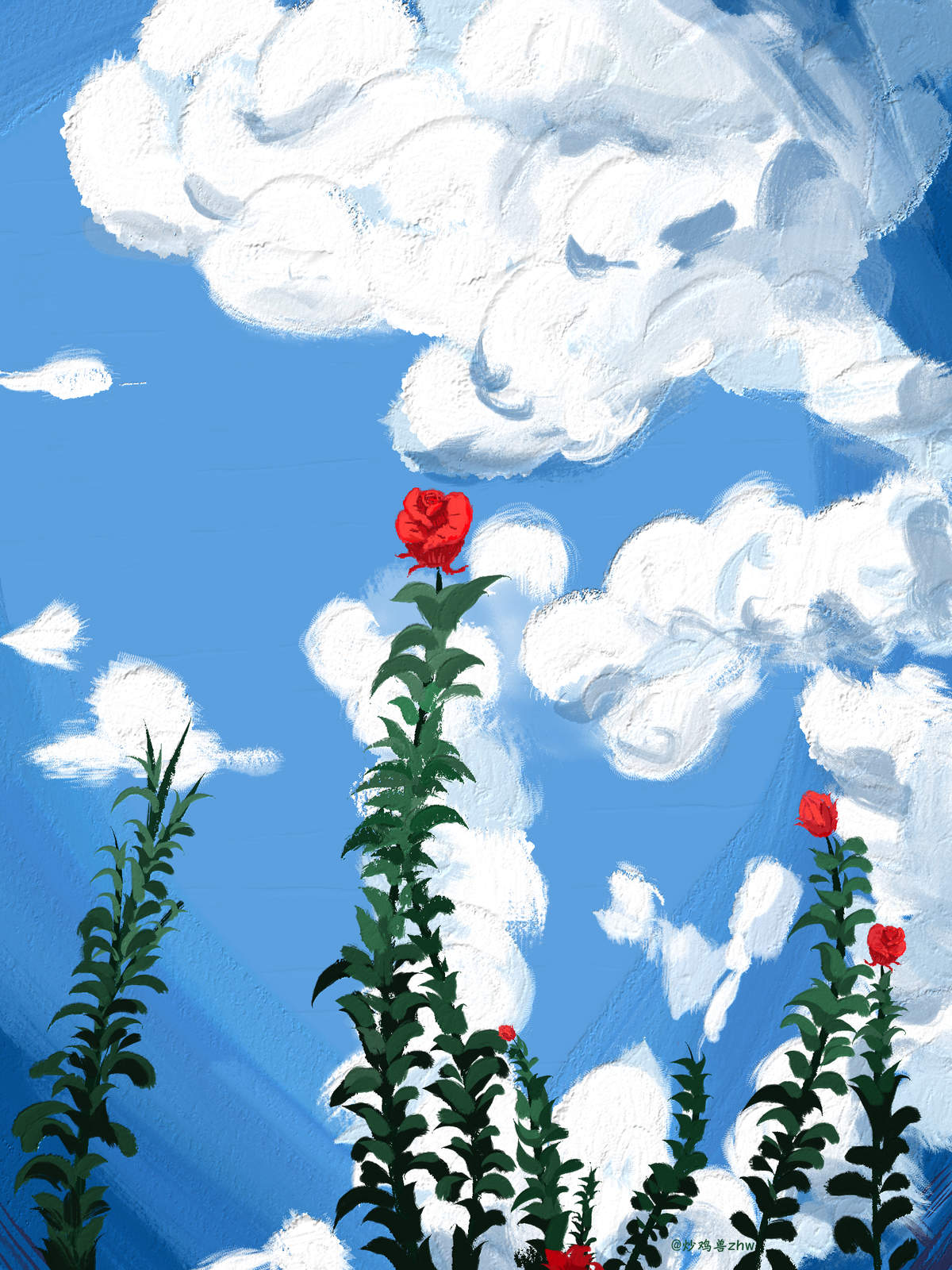 小清新油画iPad壁纸图片