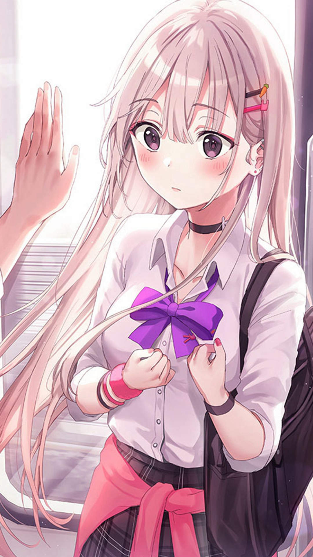 动漫小短裙美女手机壁纸图片