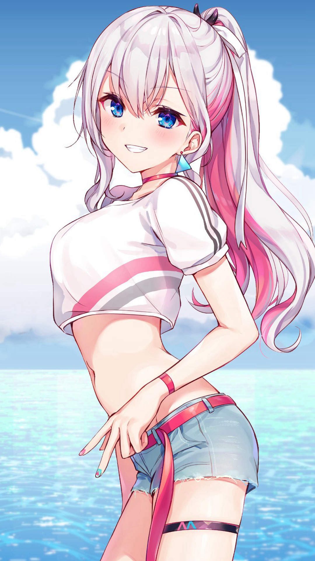 清纯可爱动漫美女手机壁纸图片