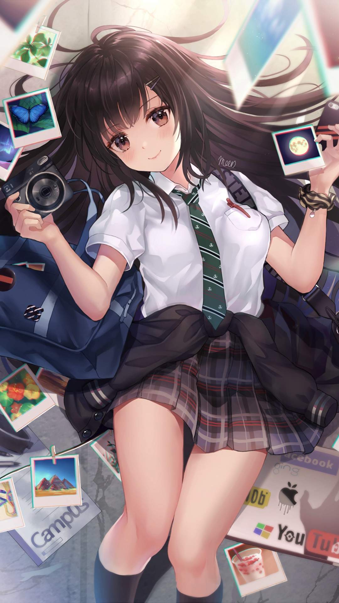 清纯可爱动漫美女手机壁纸图片