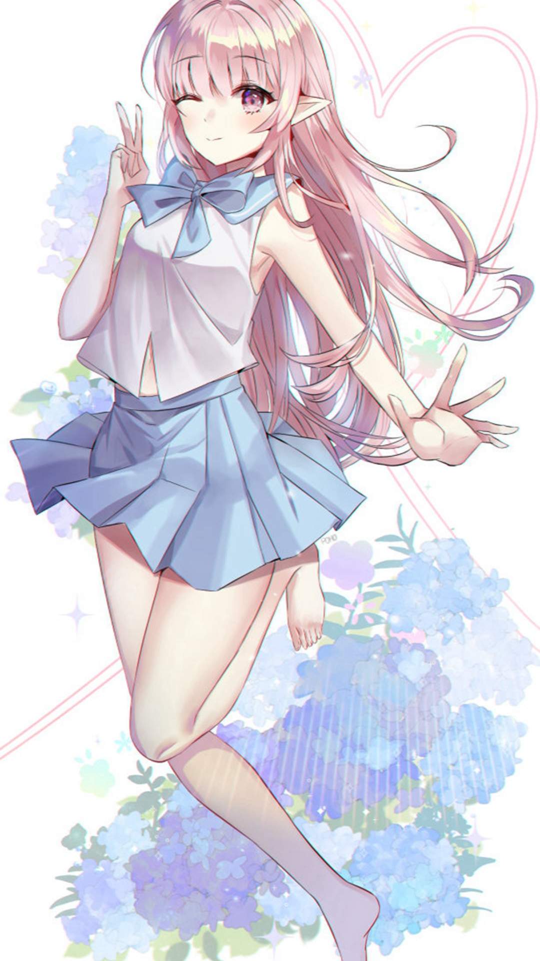 清纯可爱动漫美女手机壁纸图片