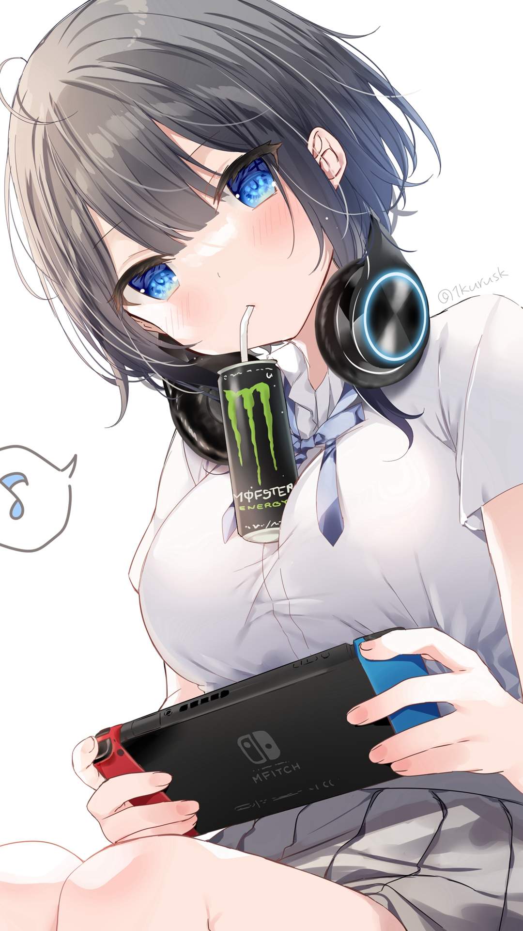 姿态撩人动漫美女手机壁纸图片