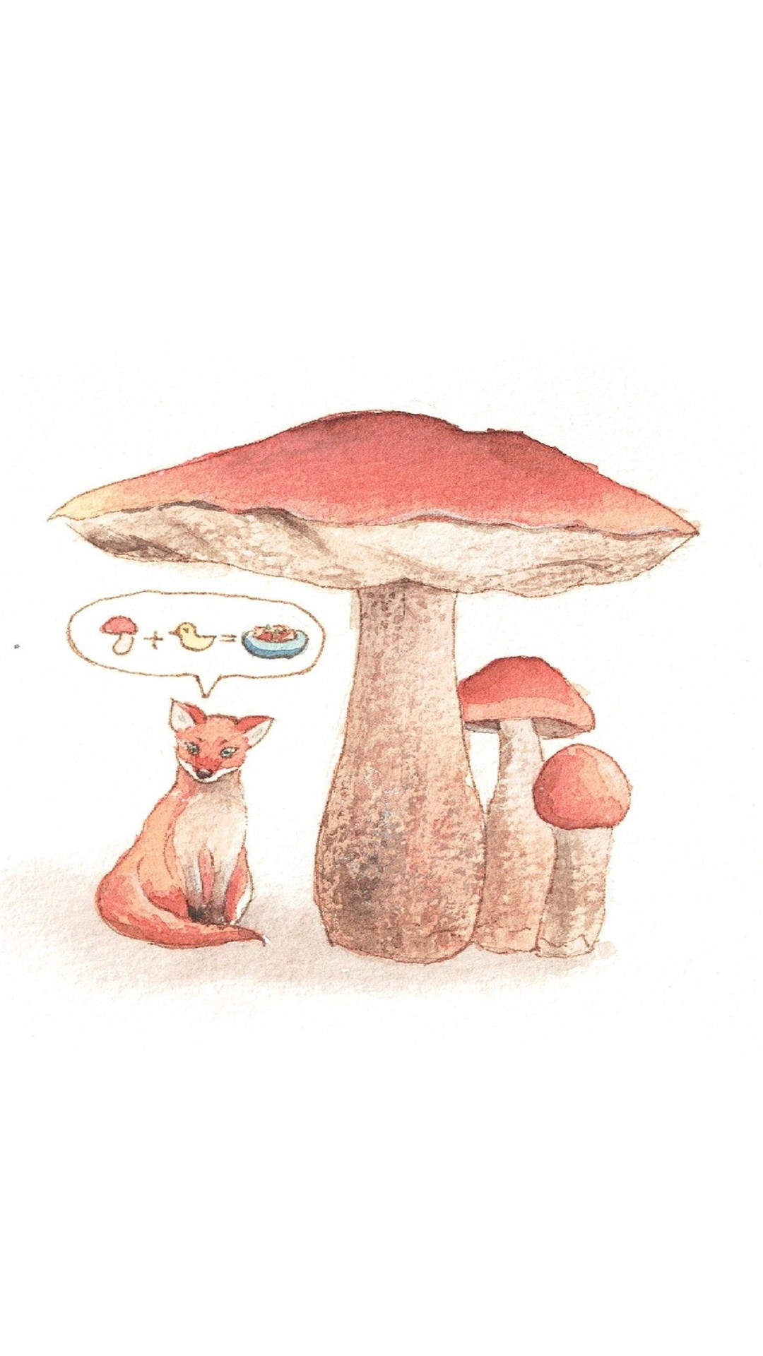 手绘可爱动物插画手机壁纸 ​​​​图片