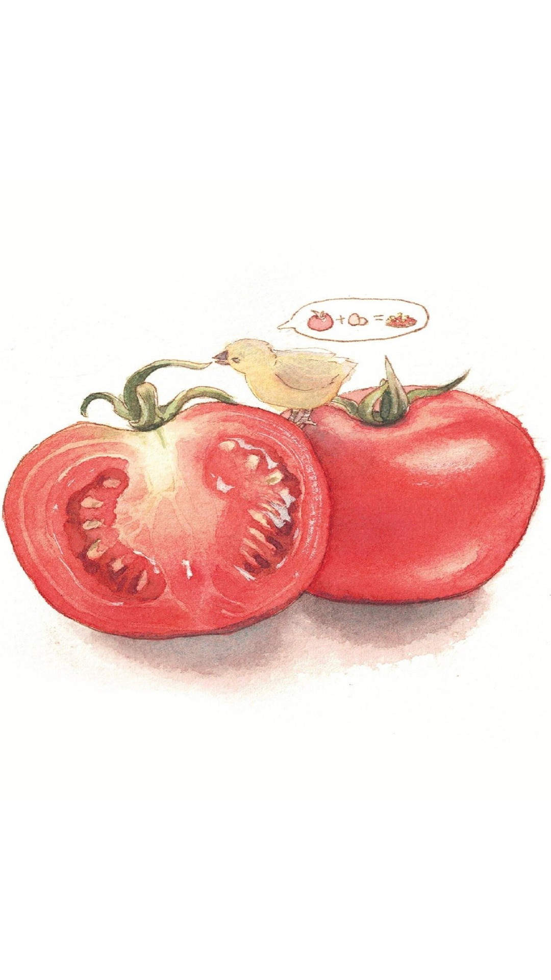 手绘可爱动物插画手机壁纸 ​​​​图片