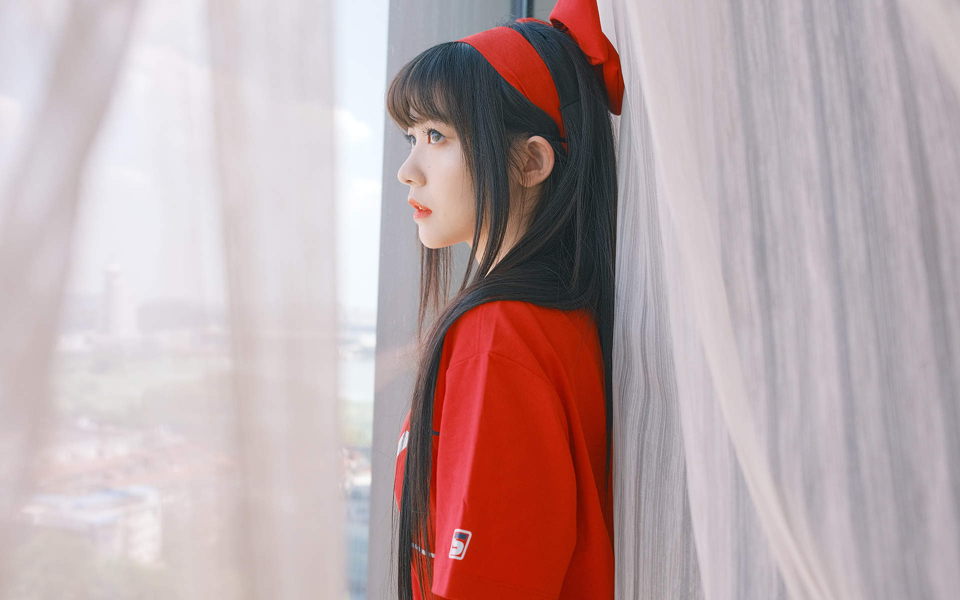 高清郑爽蝴蝶结造型甜酷写真图片图片