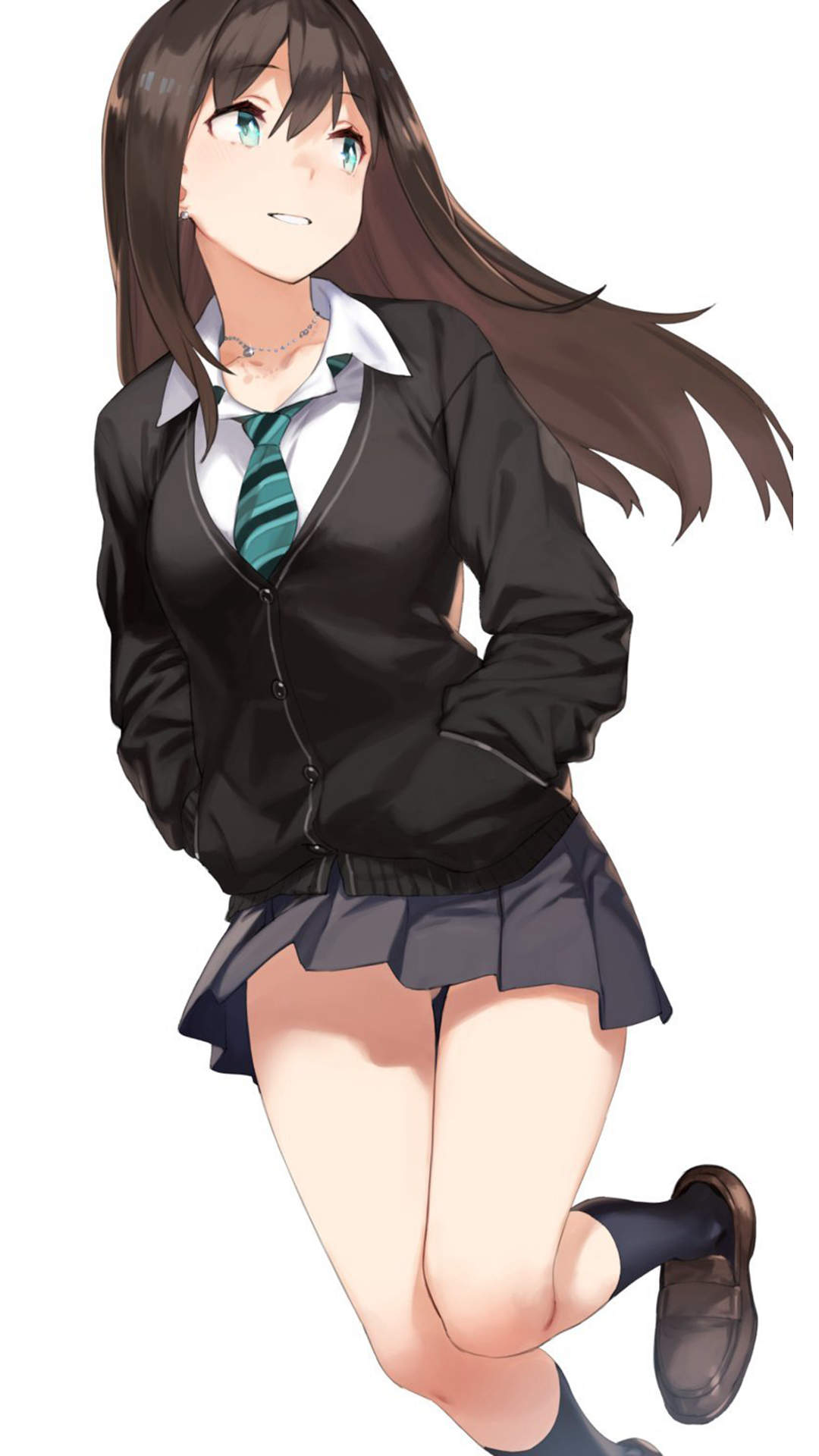 治愈系乖巧动漫少女手机壁纸图片