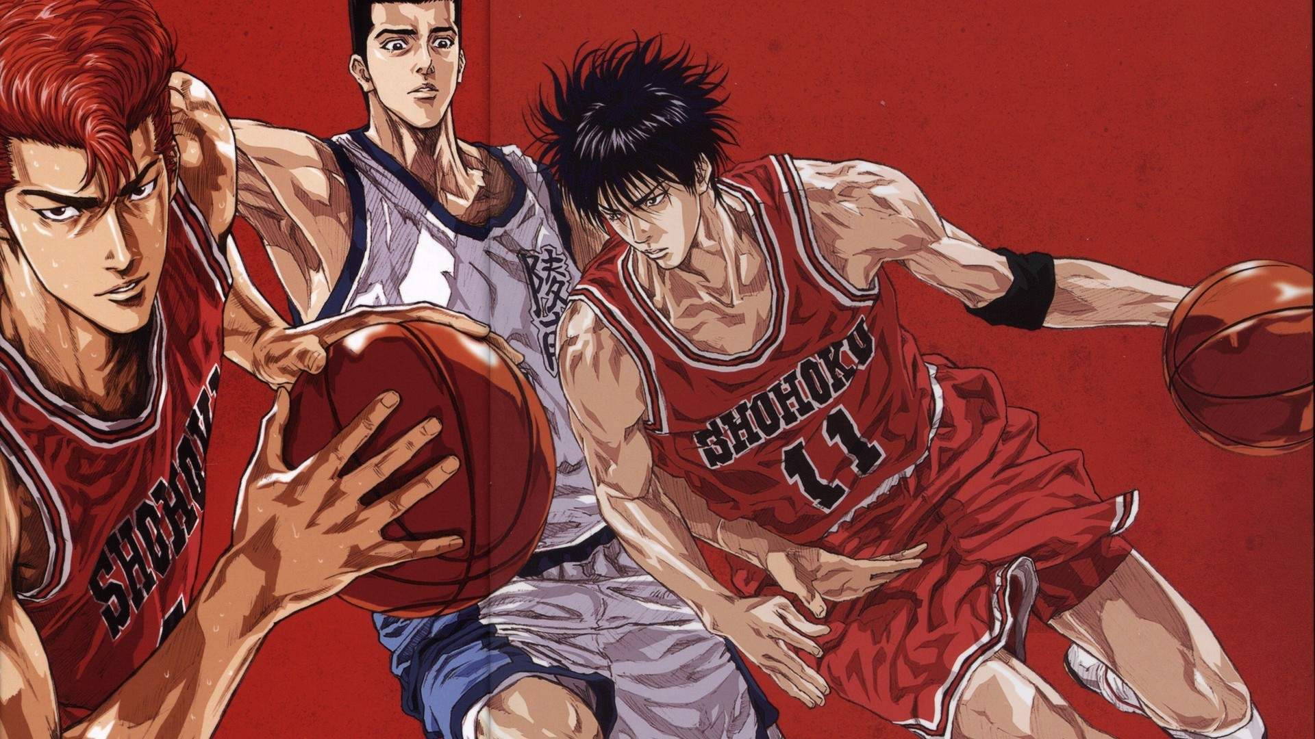 最热门《灌篮高手》帅气漫画原画桌面壁纸图片