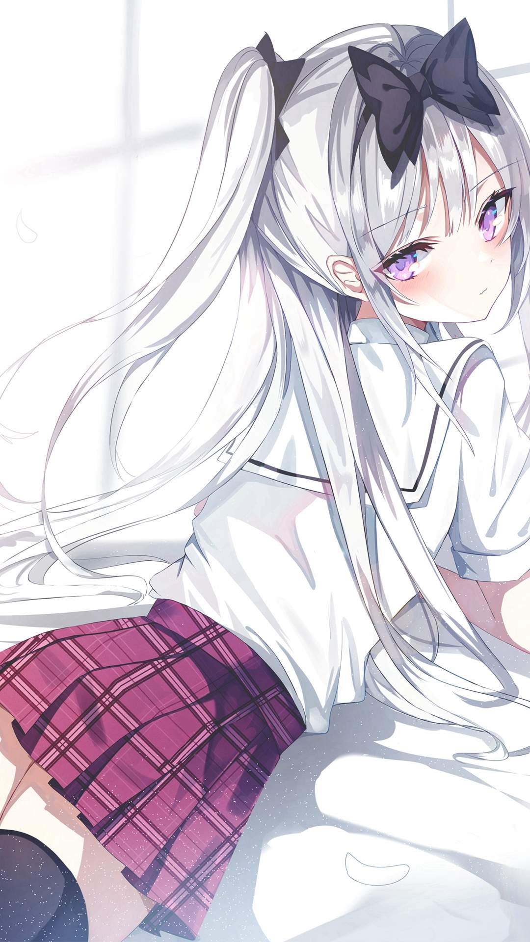 性感动漫制服美女手机壁纸图片