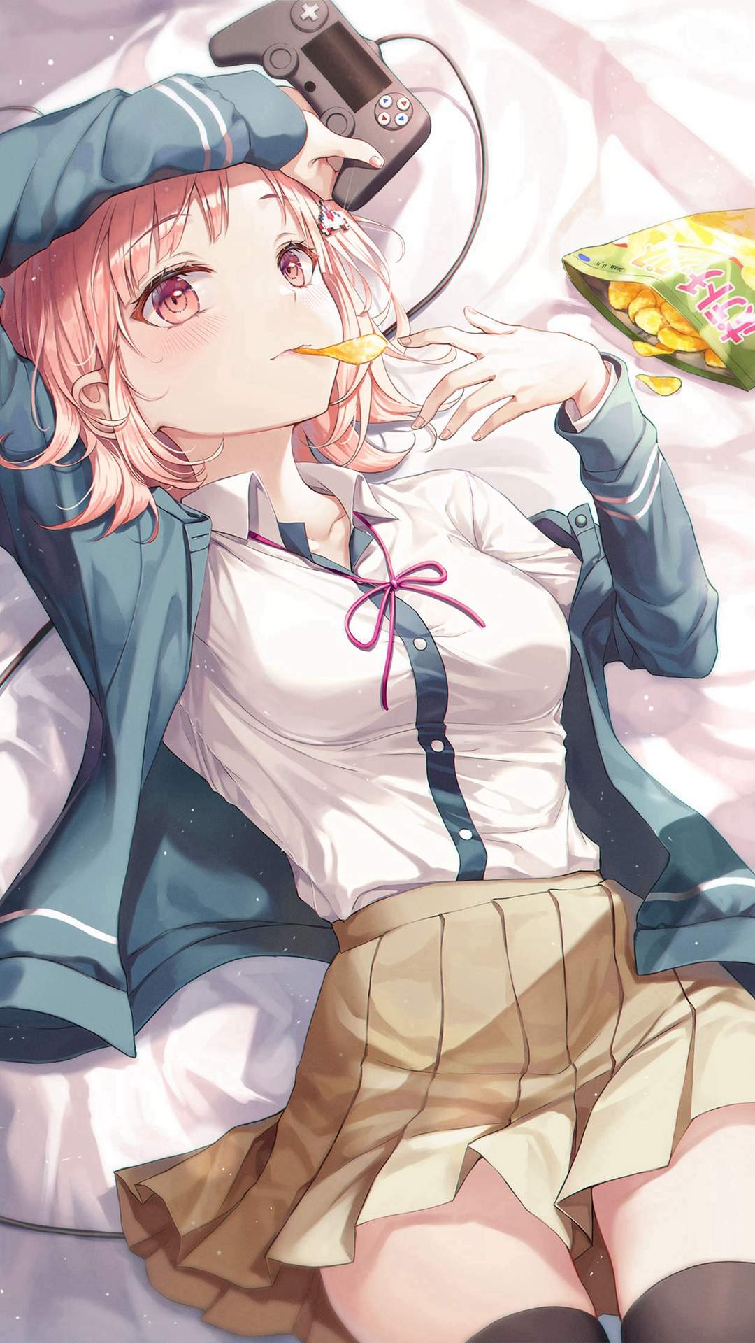 性感动漫制服美女手机壁纸图片