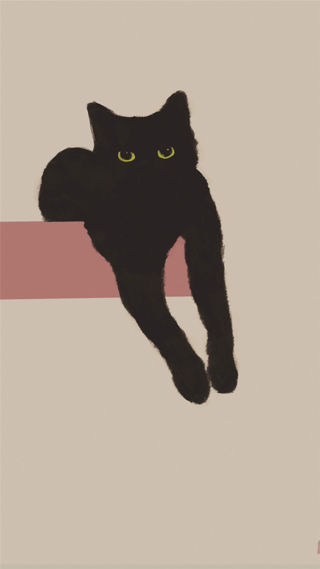 可爱猫咪创意插画高清手机壁纸图片