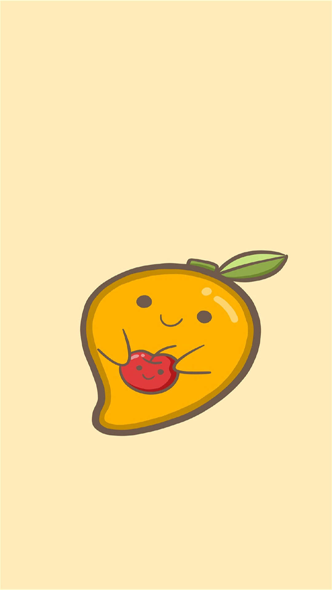 超可爱水果卡通插画高清手机壁纸图片