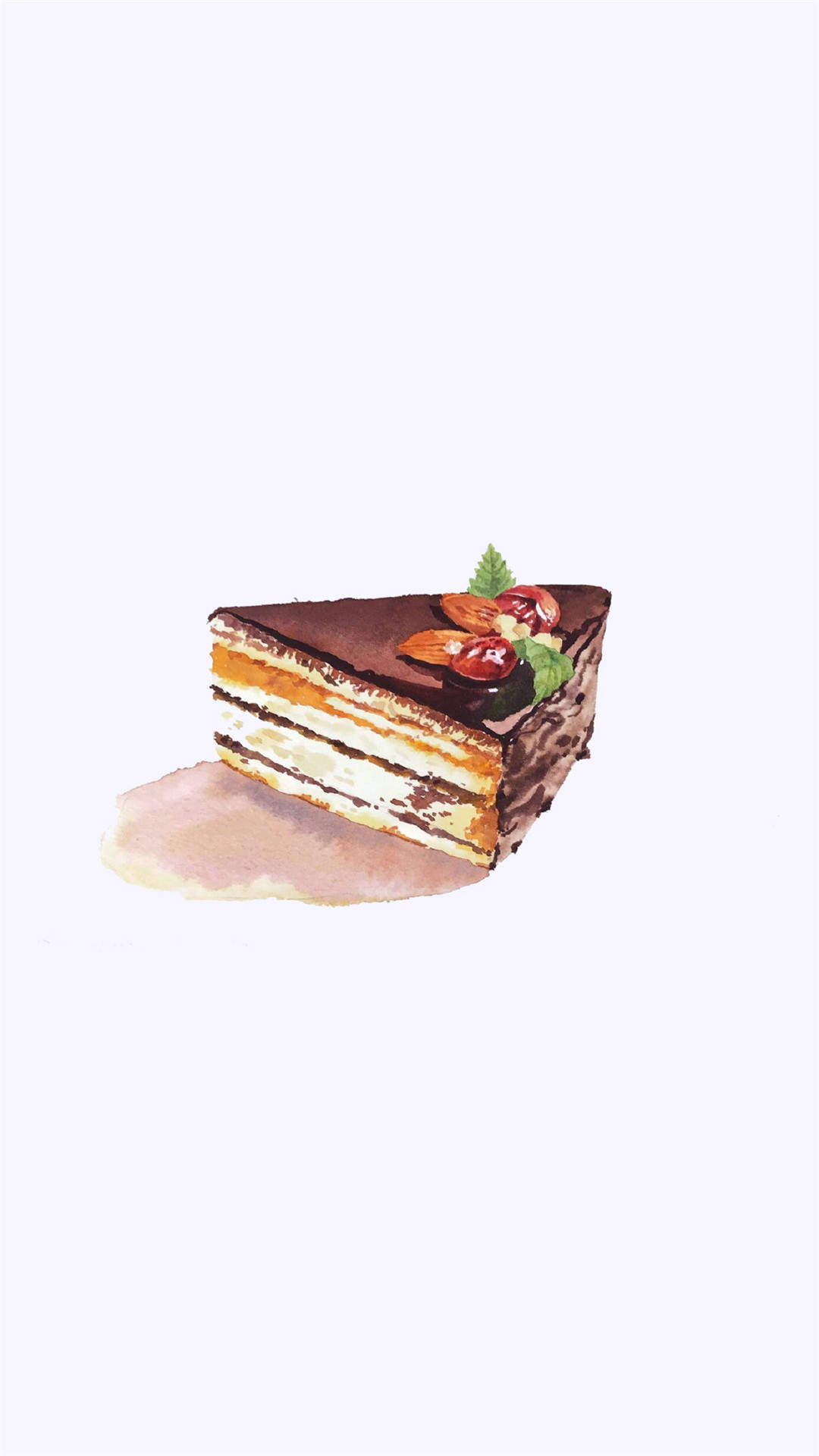 创意手绘美食插画高清手机壁纸图片