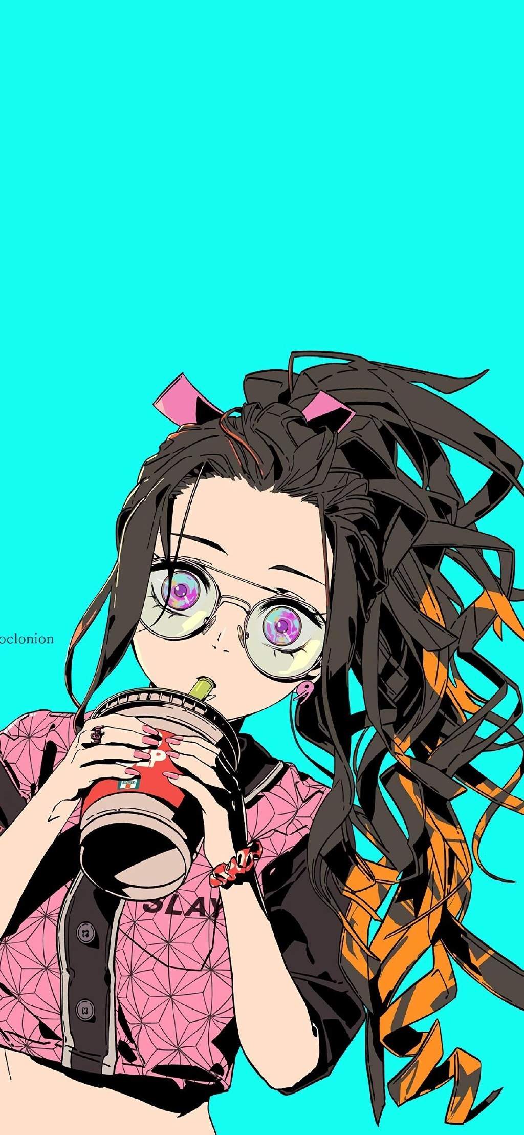 二次元动漫人物手绘插画手机壁纸图片