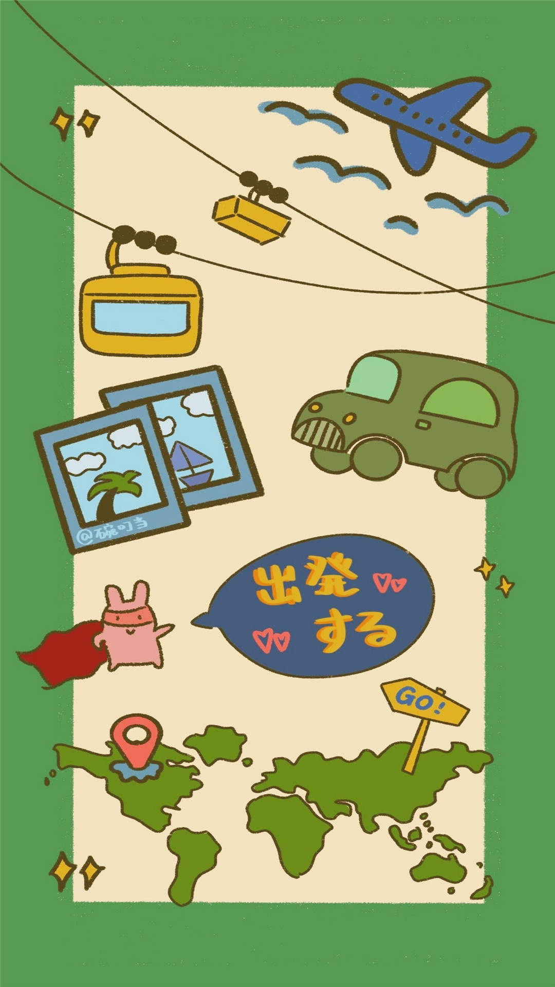 二次元动漫人物手绘插画手机壁纸图片
