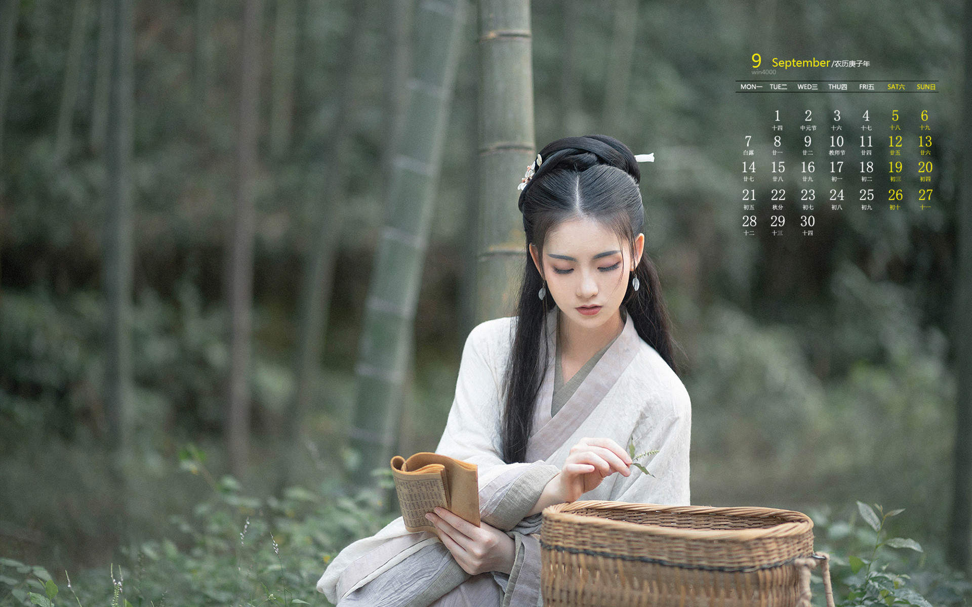 花树下的汉服美女清纯靓丽如花似玉写真图片图片
