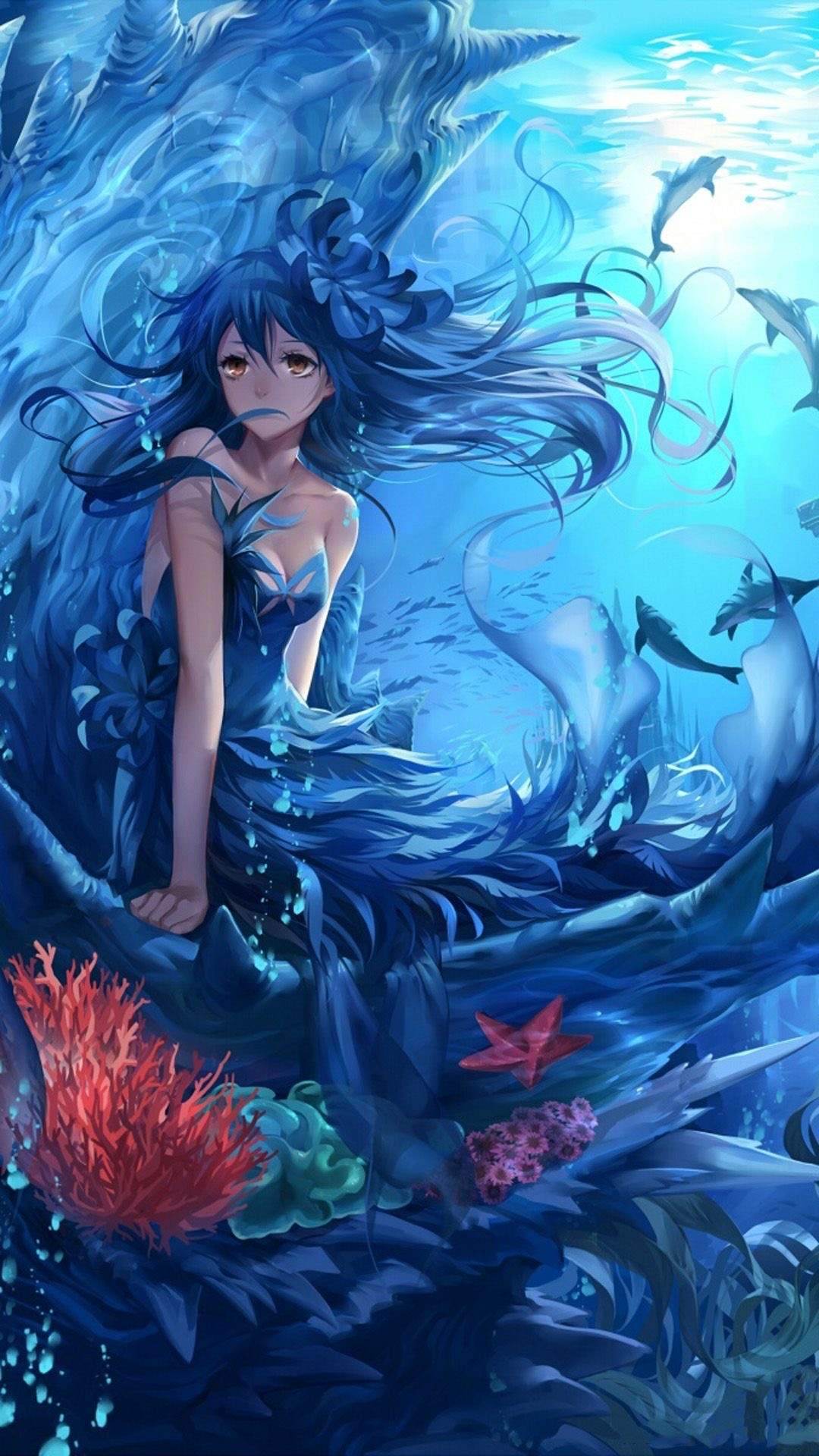 二次元甜美少女手机壁纸图片