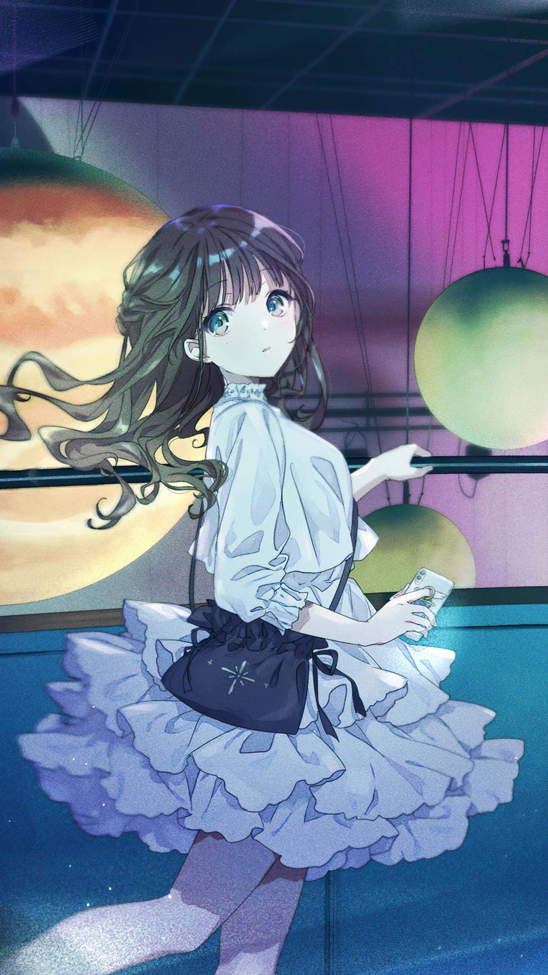 二次元甜美少女手机壁纸图片