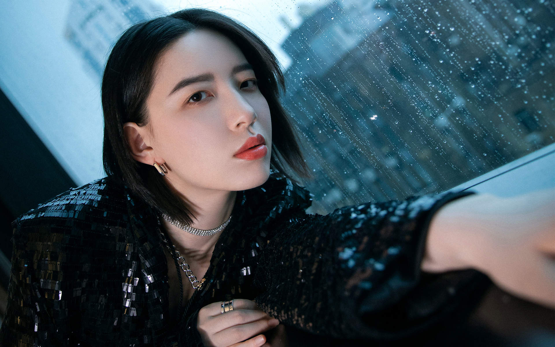 高清四川成都美女李斯丹妮杨文昊舞台照片图片