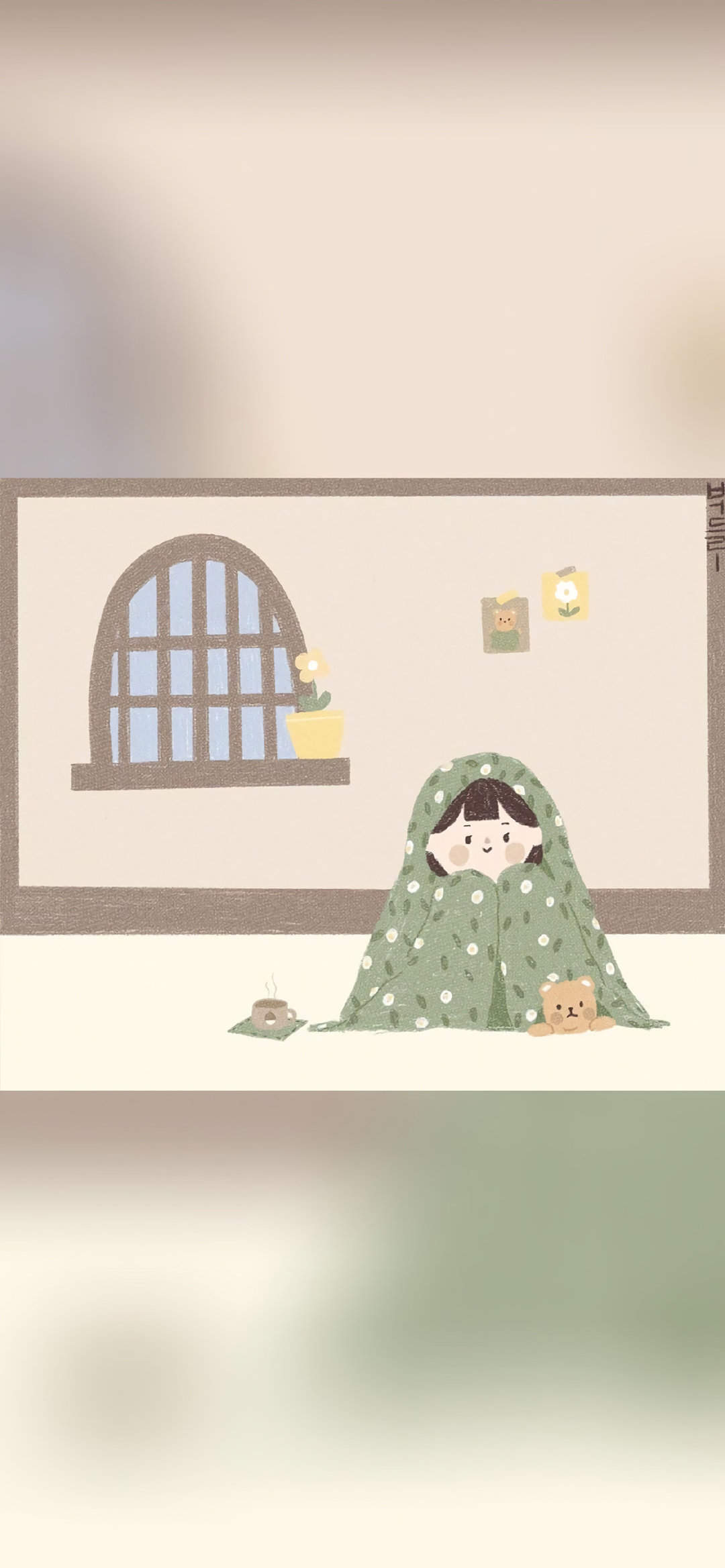 萌系可爱套图插画高清手机壁纸图片